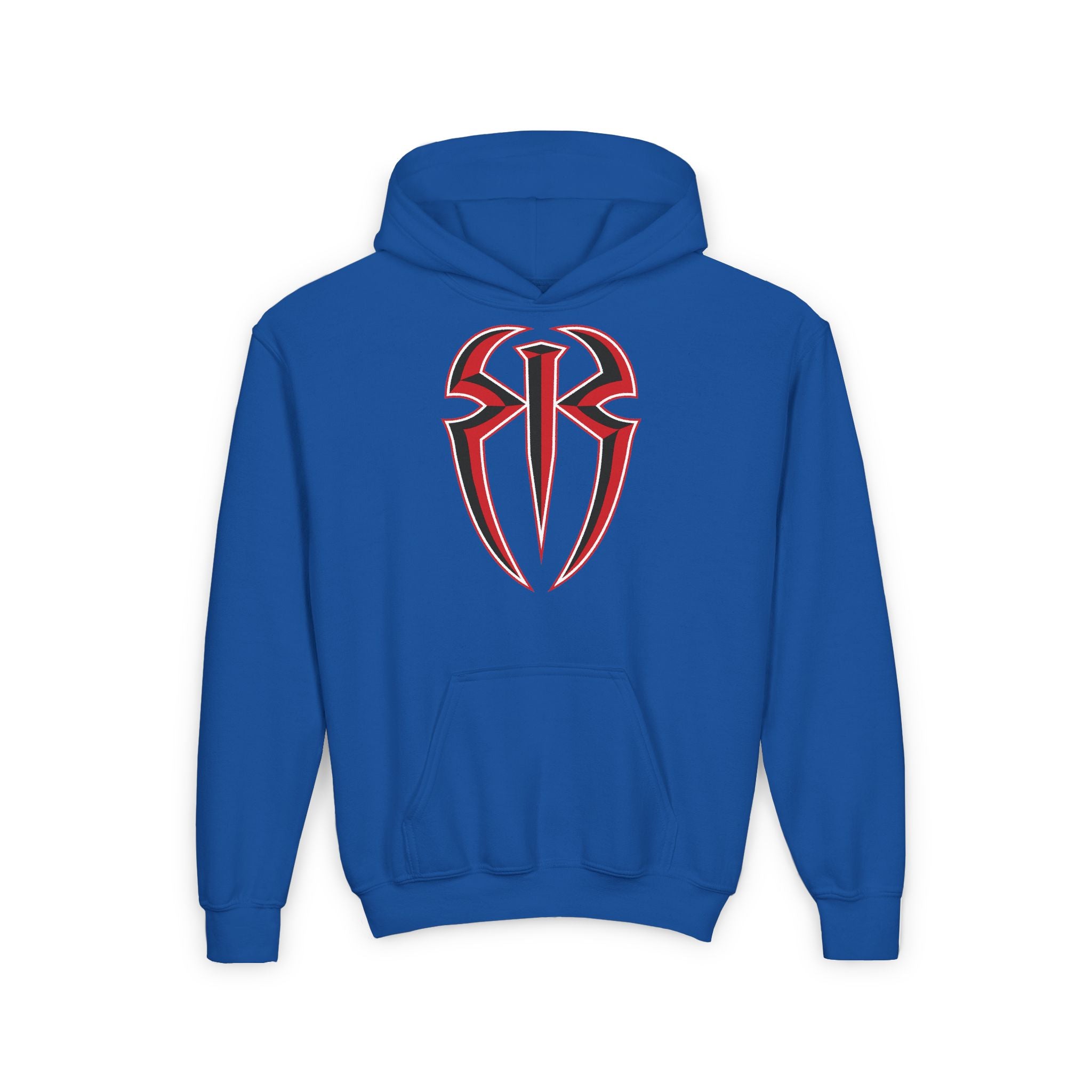 Roman Reigns Black Red Shirt Design, Sports Fan Kids Hoodies - Youth Heavy Blend Hooded Sweatshirt, Unisex, Gift for Her-Him, Casual Outwear