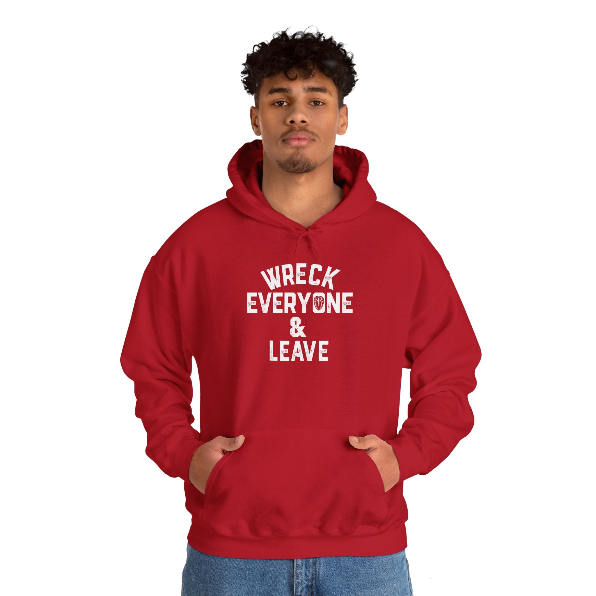 Wreck Everyone and Leave Royal Reigns Hoodies, Pro Wrestling Apparel, Heavy Blend Hoodie, Sports Fan Gift, Graphic Pullover