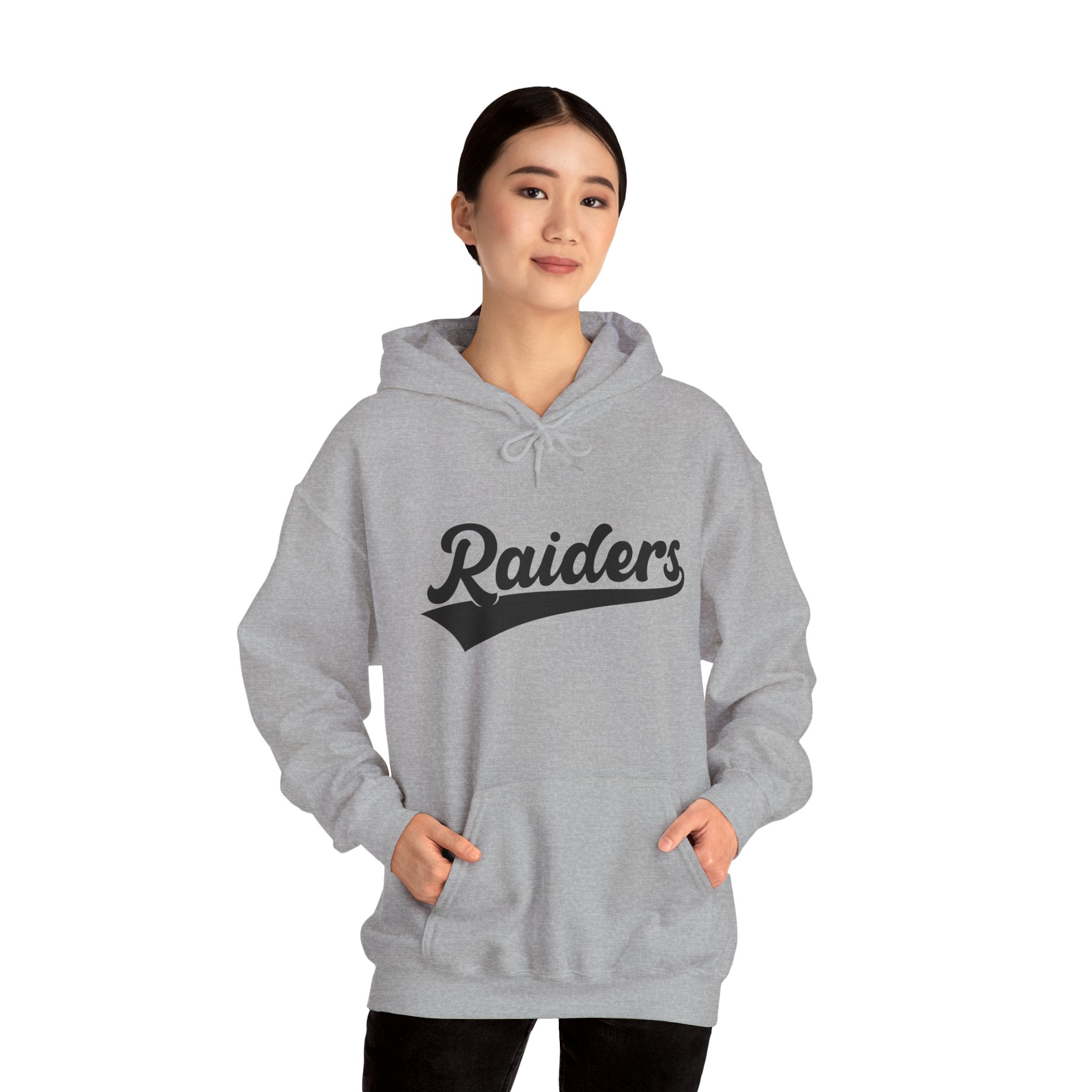 Pure Black Raiders Hoodie - Legendary Fanwear, Football Raiders Hoodie, Bold and Dominant, Ultimate Game-Day Gear, Football