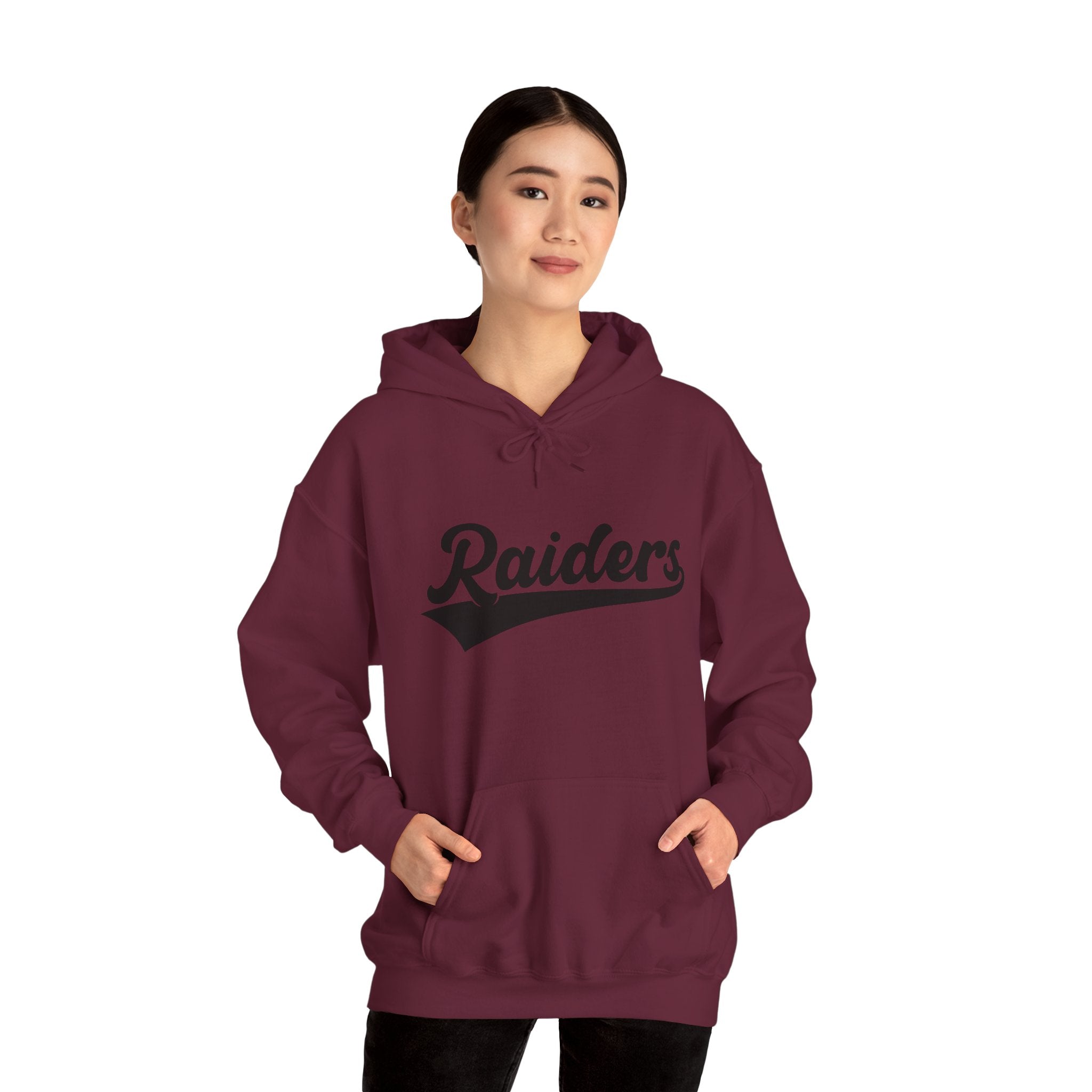 Pure Black Raiders Hoodie - Legendary Fanwear, Football Raiders Hoodie, Bold and Dominant, Ultimate Game-Day Gear, Football