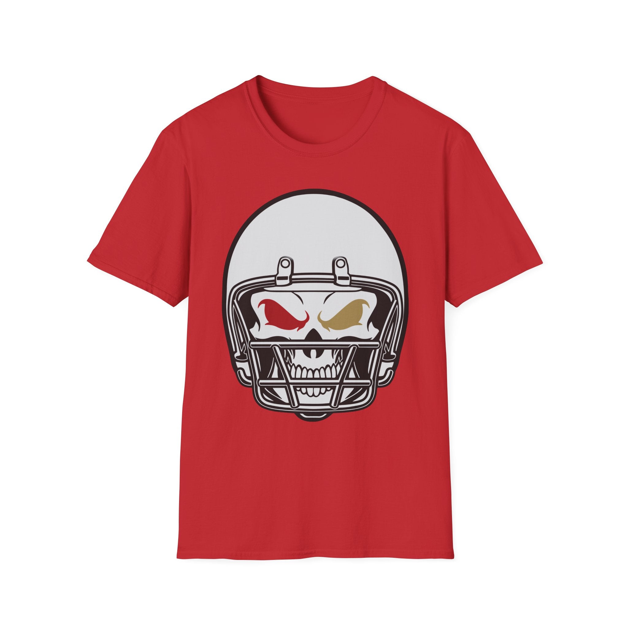 SF Football Skull Helmet T-Shirt - Unique Fan Apparel, Football Team Tee, Game Day Shirt, Sporty Top, Men's Women's Clothing
