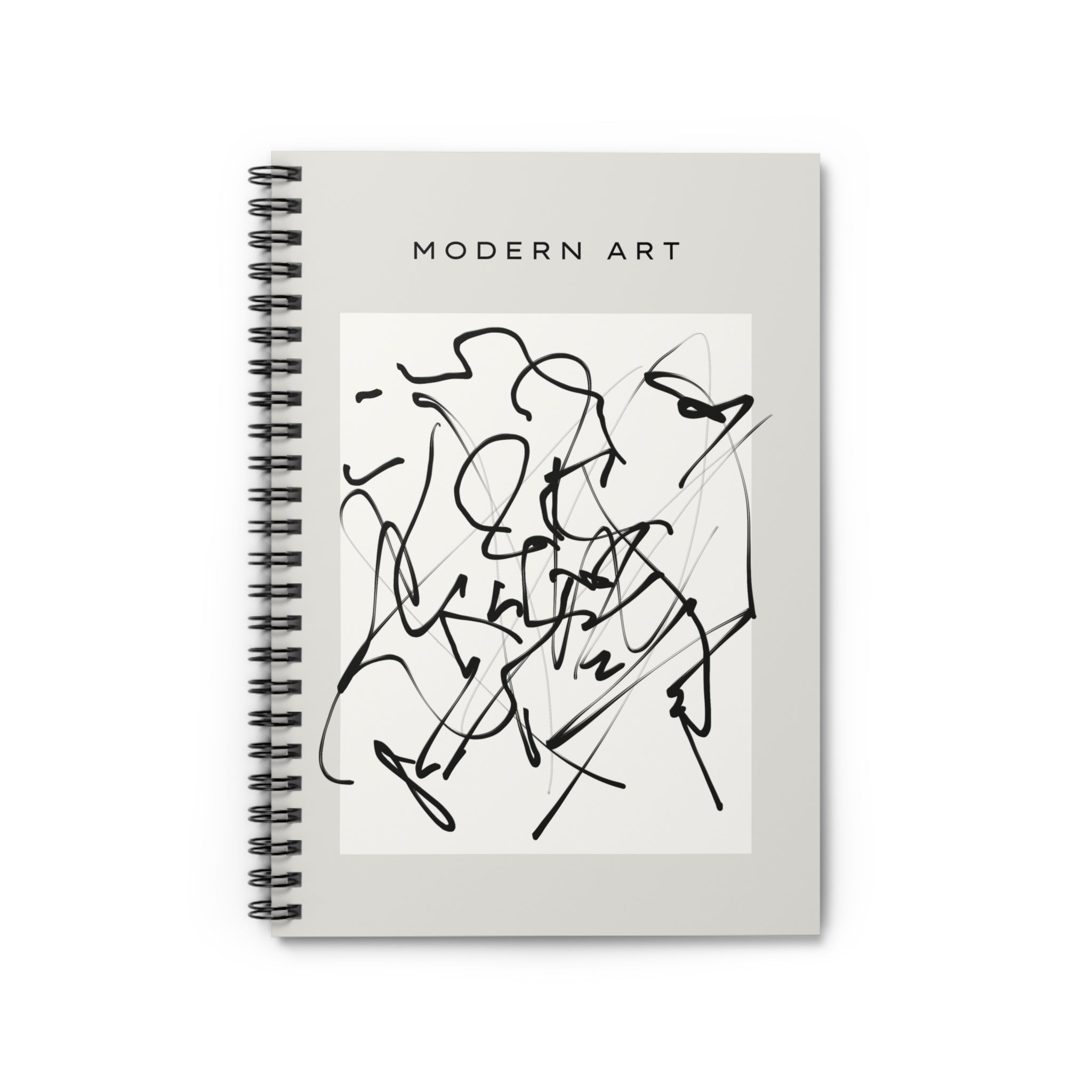 Beige Minimal Abstract Artwork Notebook, Spiral Notebook - Ruled Line, Notebook, Office Supplies, School Supplies