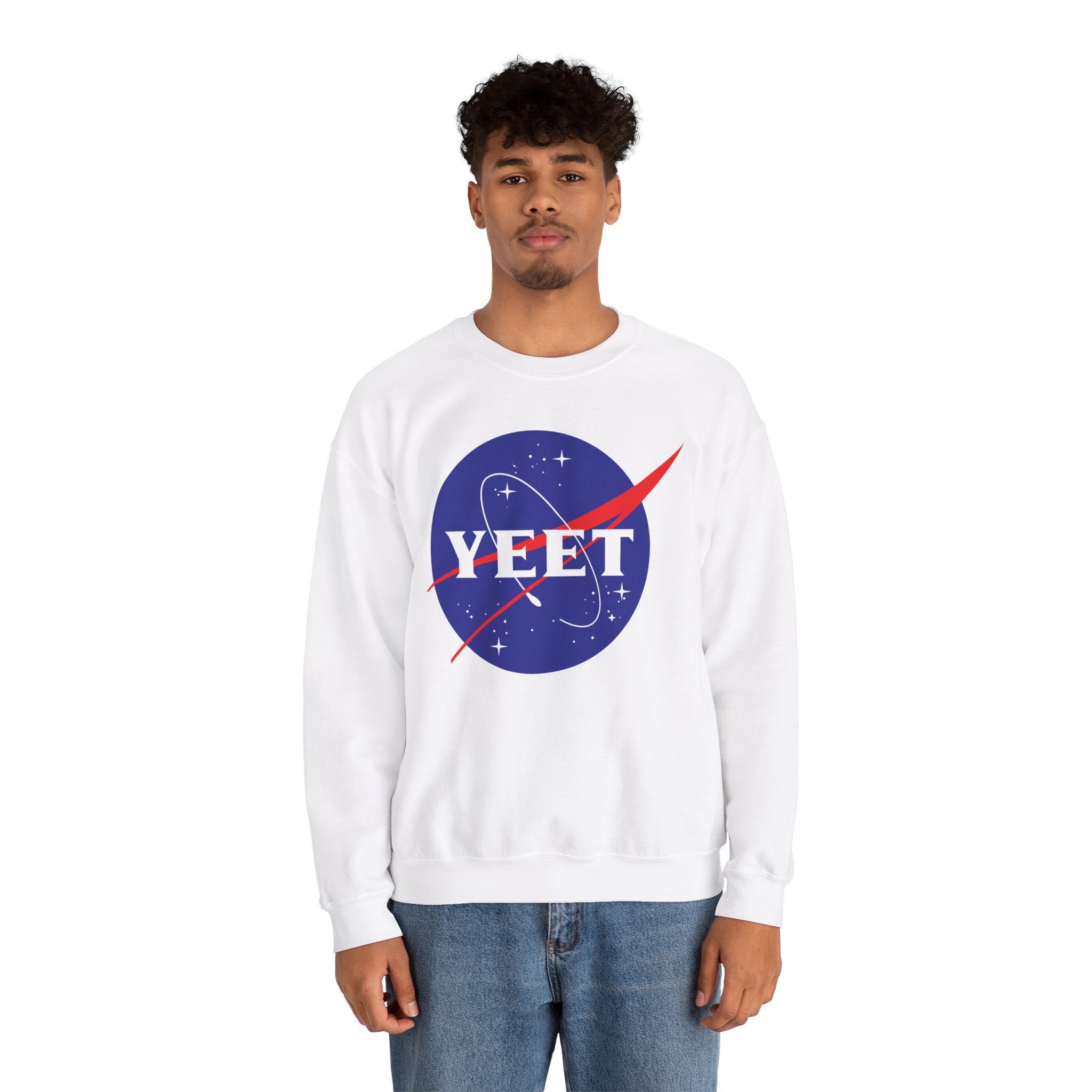 Yeet Nasa Sweatshirt Design, Sports Sweatshirt, Wrestling Fan Unisex Sweatshirt - Gift for Him or Her, Casual Outwear, Heavy Blend Crewneck Sweatshirt