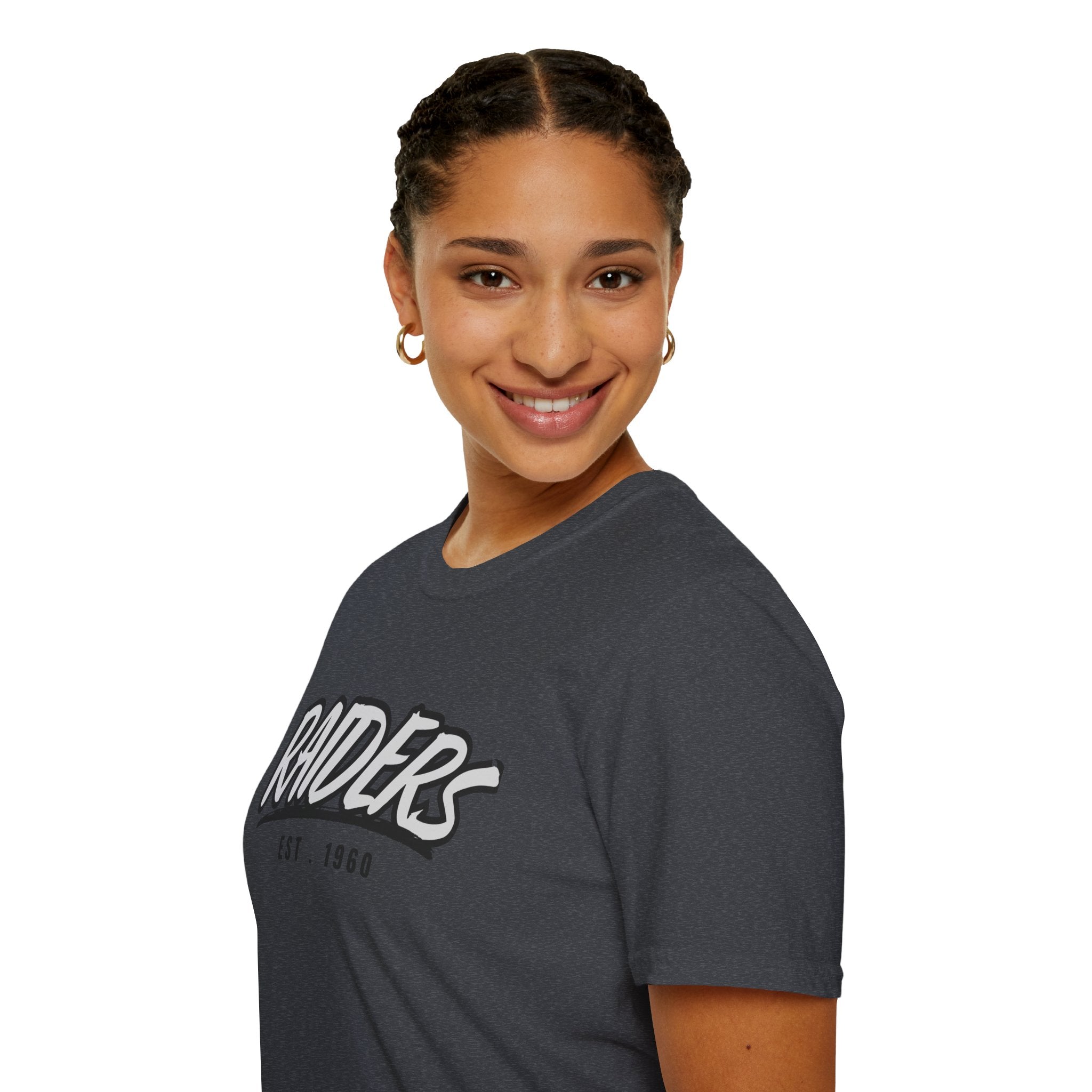 Football Shirt Unisex Softstyle T-Shirt, Football Fan Tee, Team Raiders Football Gift, Sports Fan Apparel, Game Day Shirt