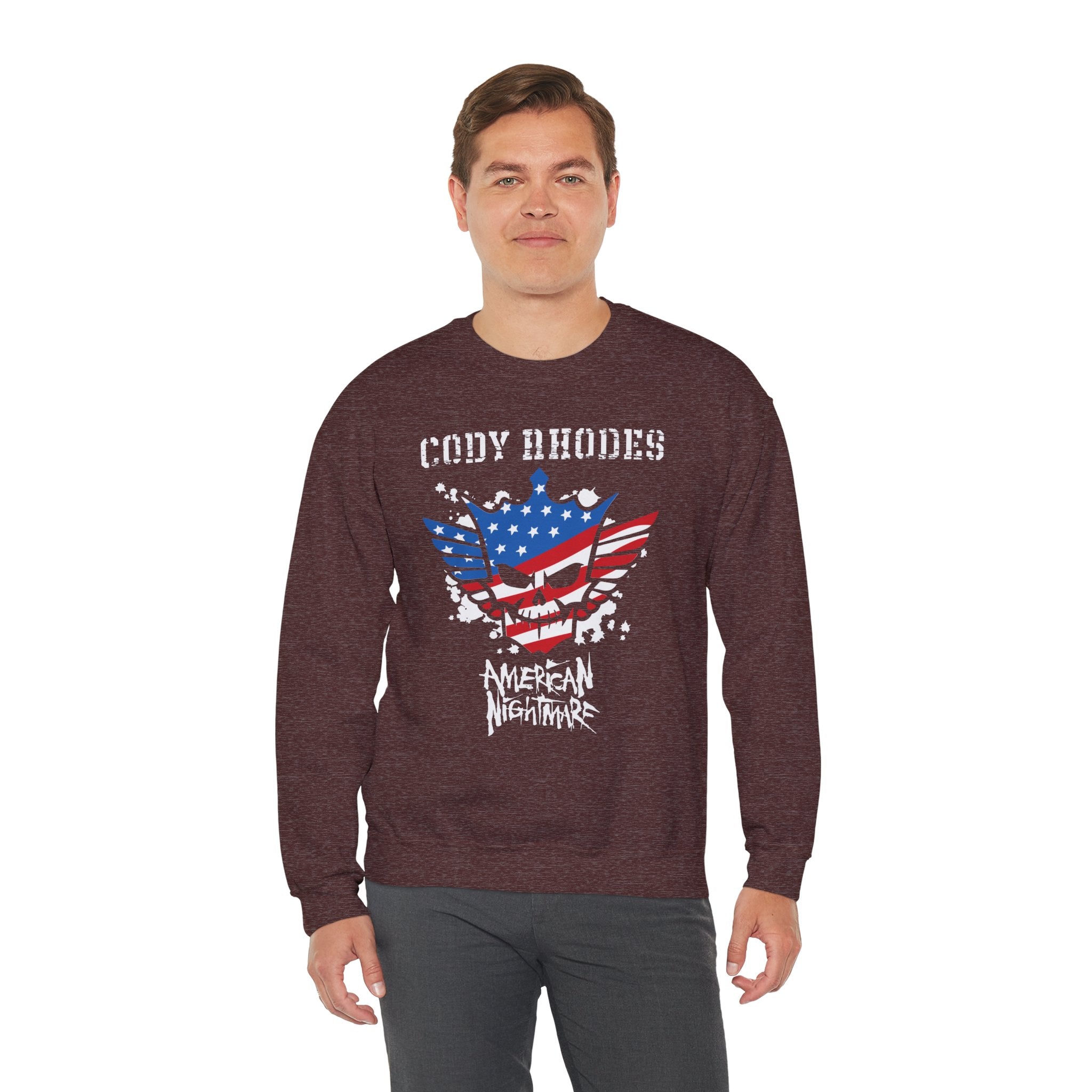 Cody Rhodes American Nightmare, Wrestling Fan Unisex Sweatshirt - Gift for Him or Her, Casual Outwear, Graphic Design, Heavy Blend Sweatshirt