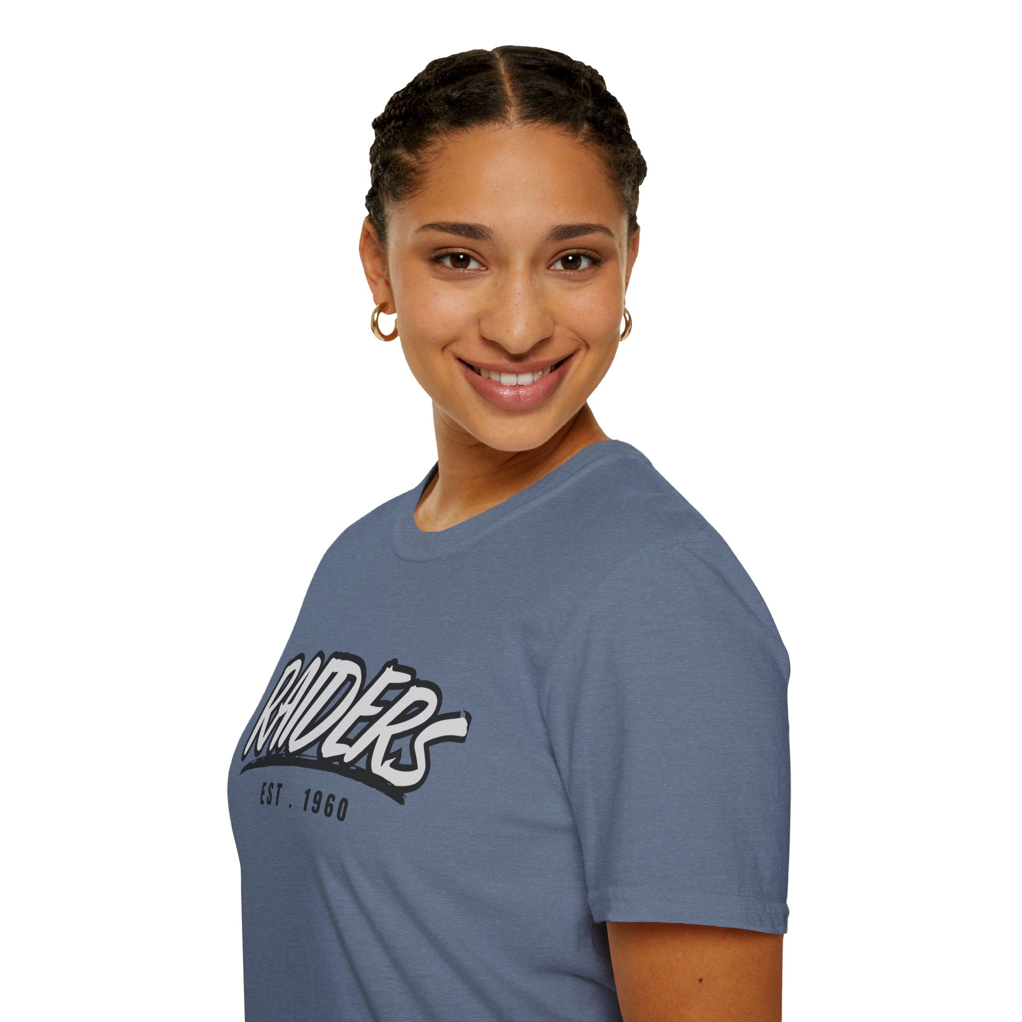 Football Shirt Unisex Softstyle T-Shirt, Football Fan Tee, Team Raiders Football Gift, Sports Fan Apparel, Game Day Shirt