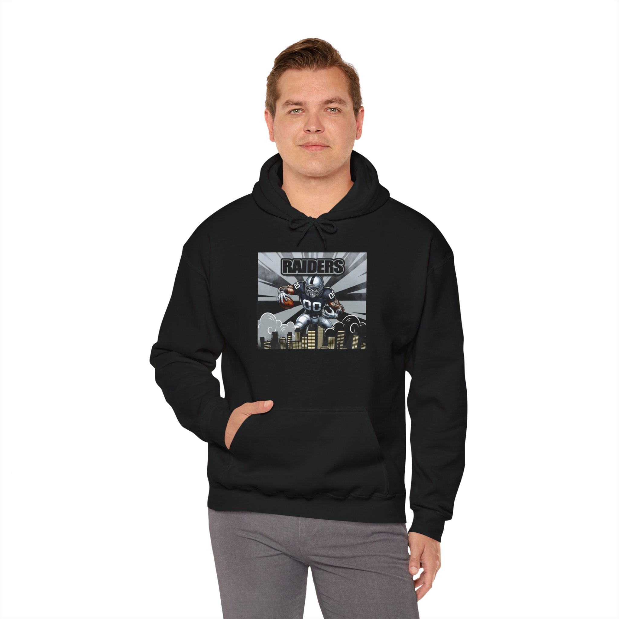 City Warrior Raiders Hoodie, Skyline Power Edition, Touchdown Raiders Hoodie, Unisex Hoodies, Raiders Football Fan Hoodie