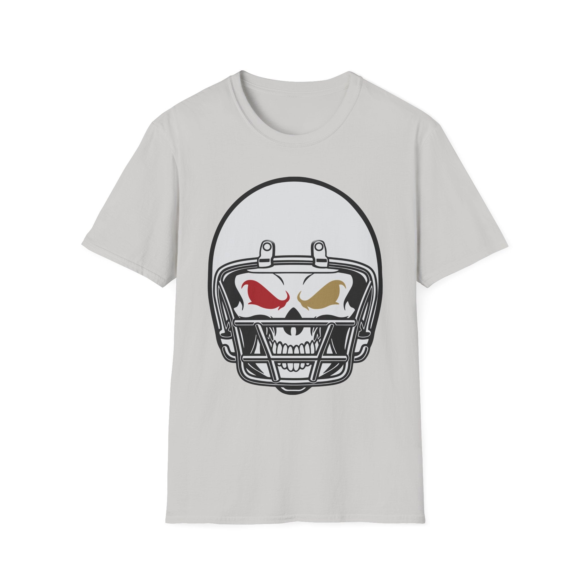 SF Football Skull Helmet T-Shirt - Unique Fan Apparel, Football Team Tee, Game Day Shirt, Sporty Top, Men's Women's Clothing