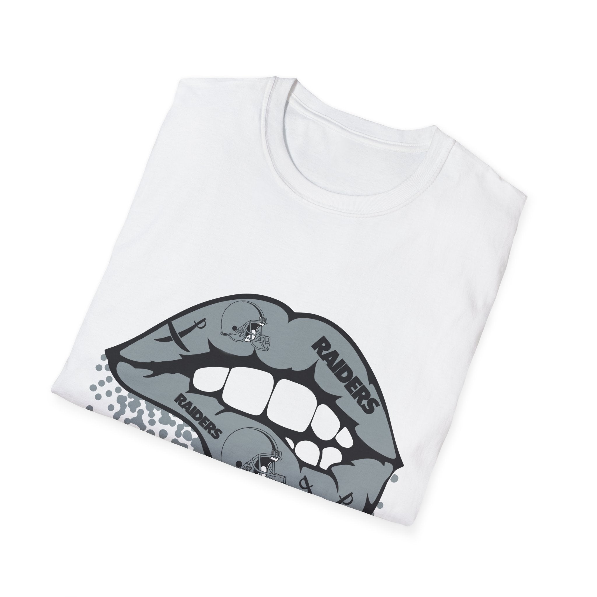 Lip Bite Raiders Unisex T-Shirt -Vintage Inspired Tee, Classic Shirt, Football Fan Shirt, Team Sports Top, Soft Cotton Jersey