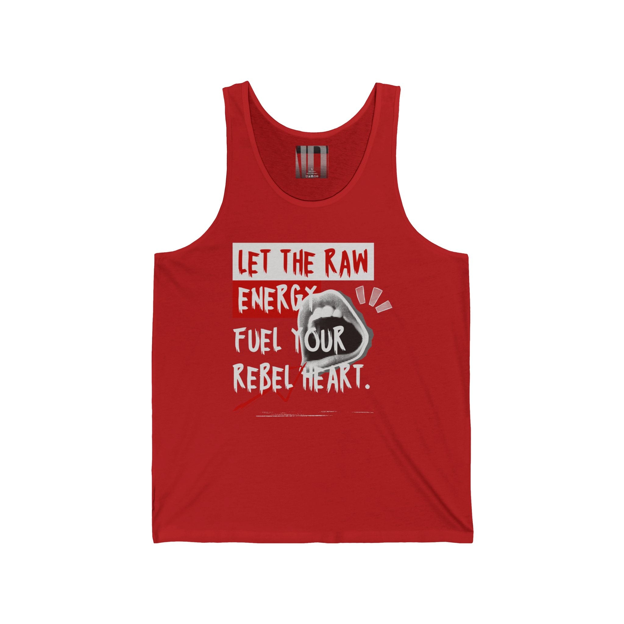 Let The Raw Energy Fuel Your Rebel Heart, Gym Dudes Tank Top, Workout Sleeveless Shirt, Fitness Muscle Tee, Athletic Unisex Jersey Tank, Bodybuilding Tank, Exercise Vest