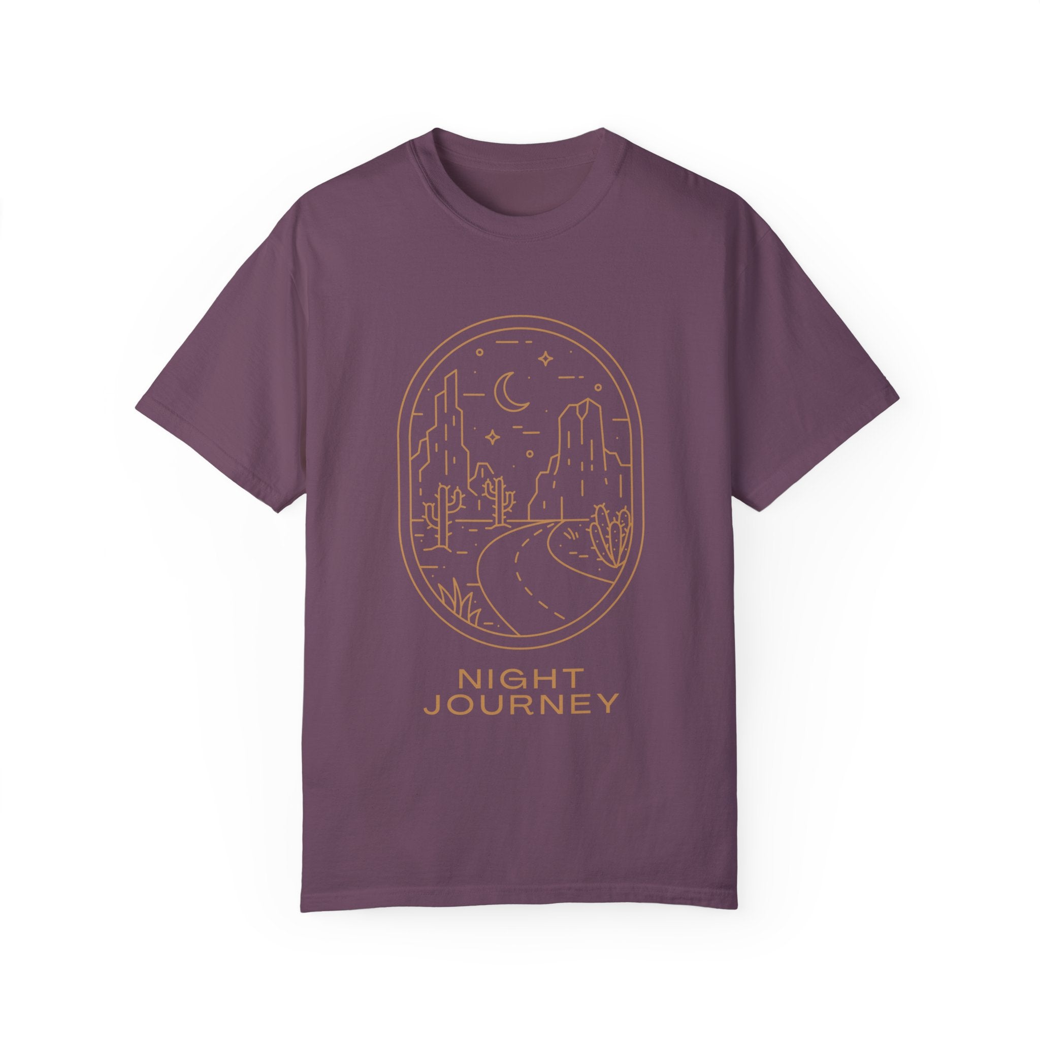 Night Journey, Graphic Design Unisex T-shirt, Casual Cotton Outwear, Gift for Him- Gift for Her, Stylish Tee, Cool Shirt, Trendy Apparel, Comfortable Top,