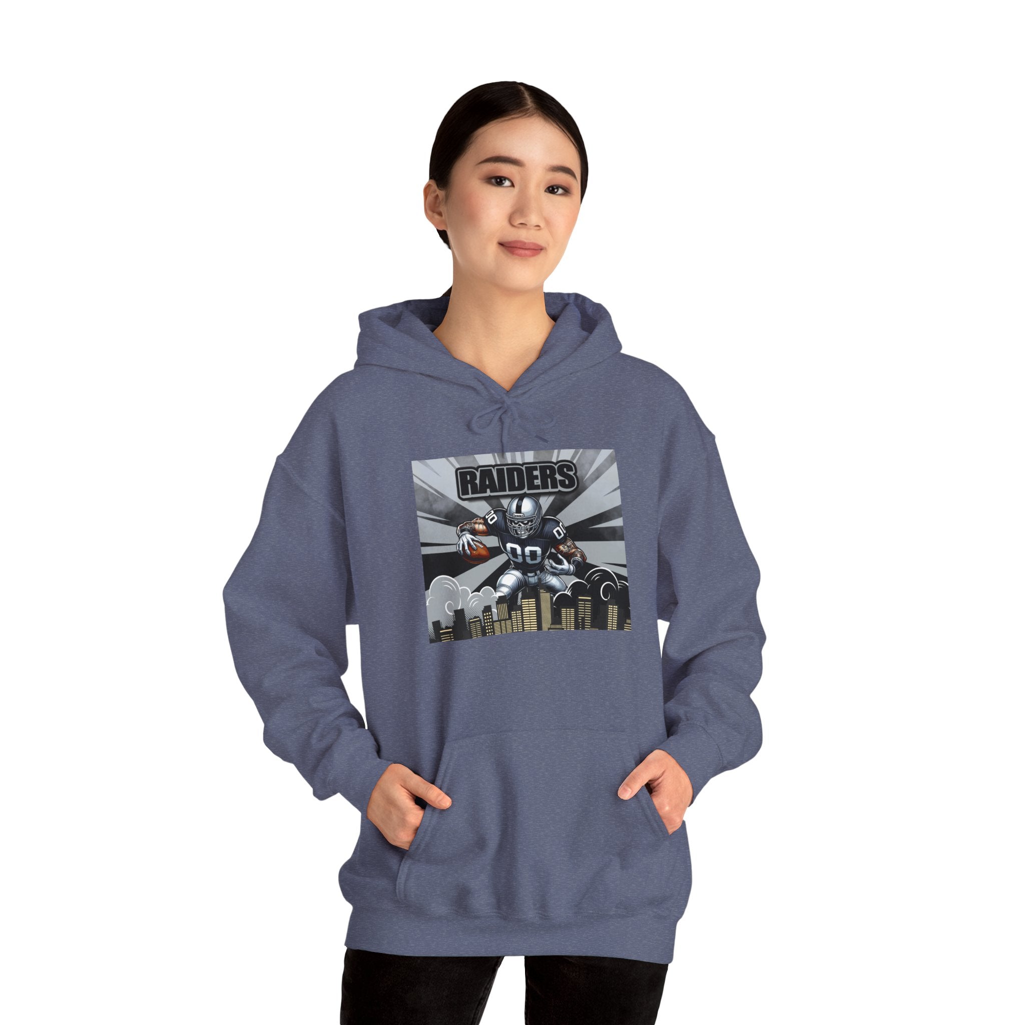 City Warrior Raiders Hoodie, Skyline Power Edition, Touchdown Raiders Hoodie, Unisex Hoodies, Raiders Football Fan Hoodie