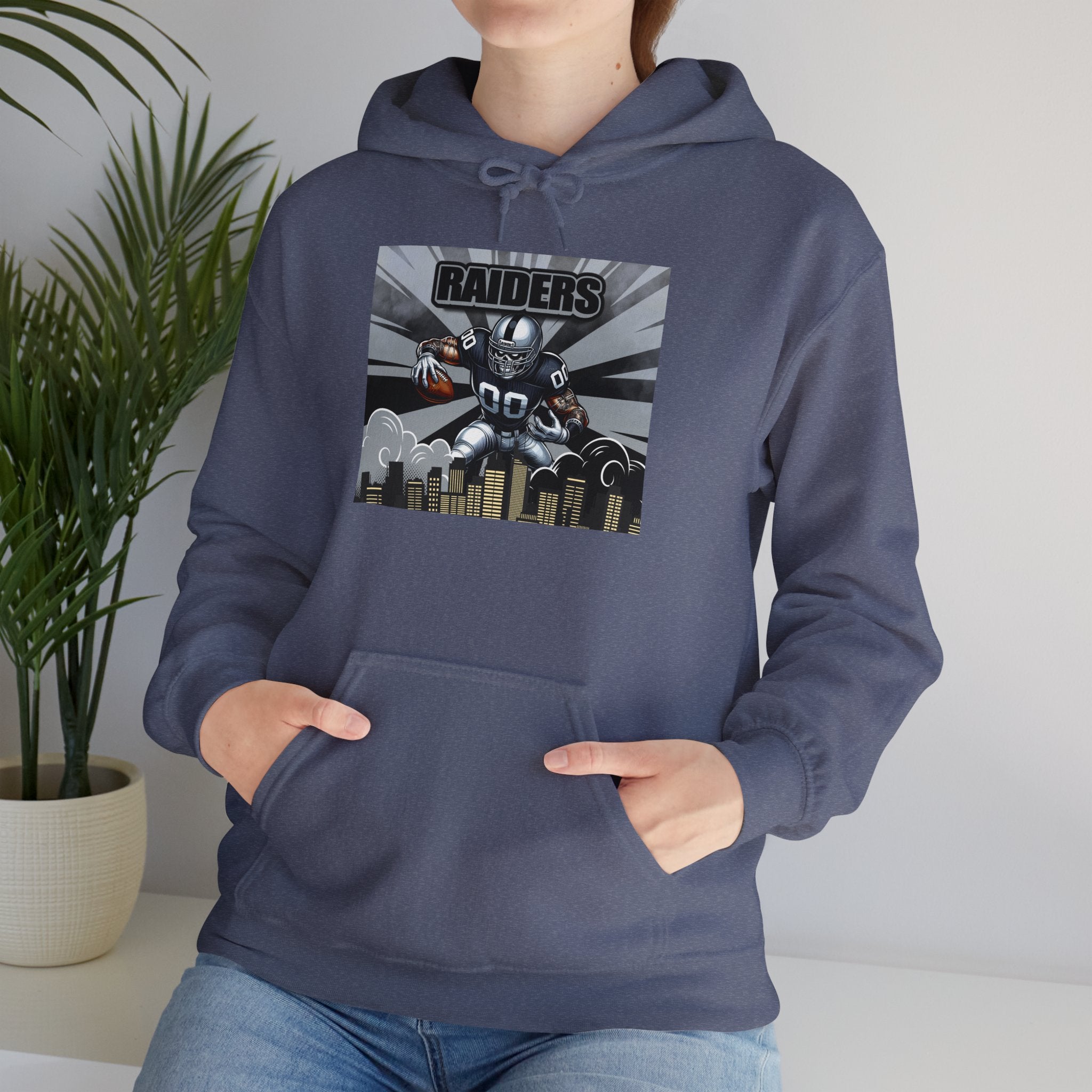 City Warrior Raiders Hoodie, Skyline Power Edition, Touchdown Raiders Hoodie, Unisex Hoodies, Raiders Football Fan Hoodie