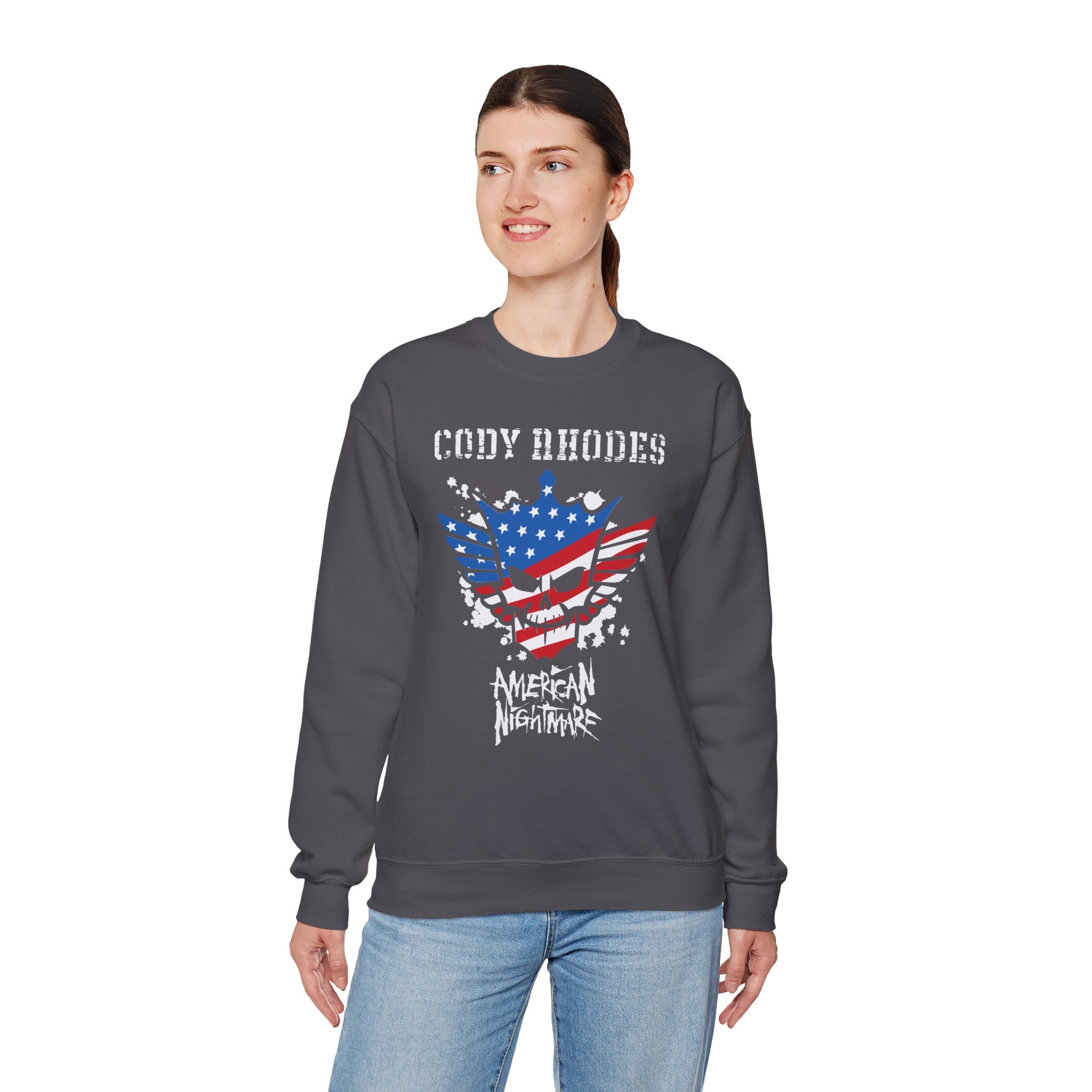 Cody Rhodes American Nightmare, Wrestling Fan Unisex Sweatshirt - Gift for Him or Her, Casual Outwear, Graphic Design, Heavy Blend Sweatshirt