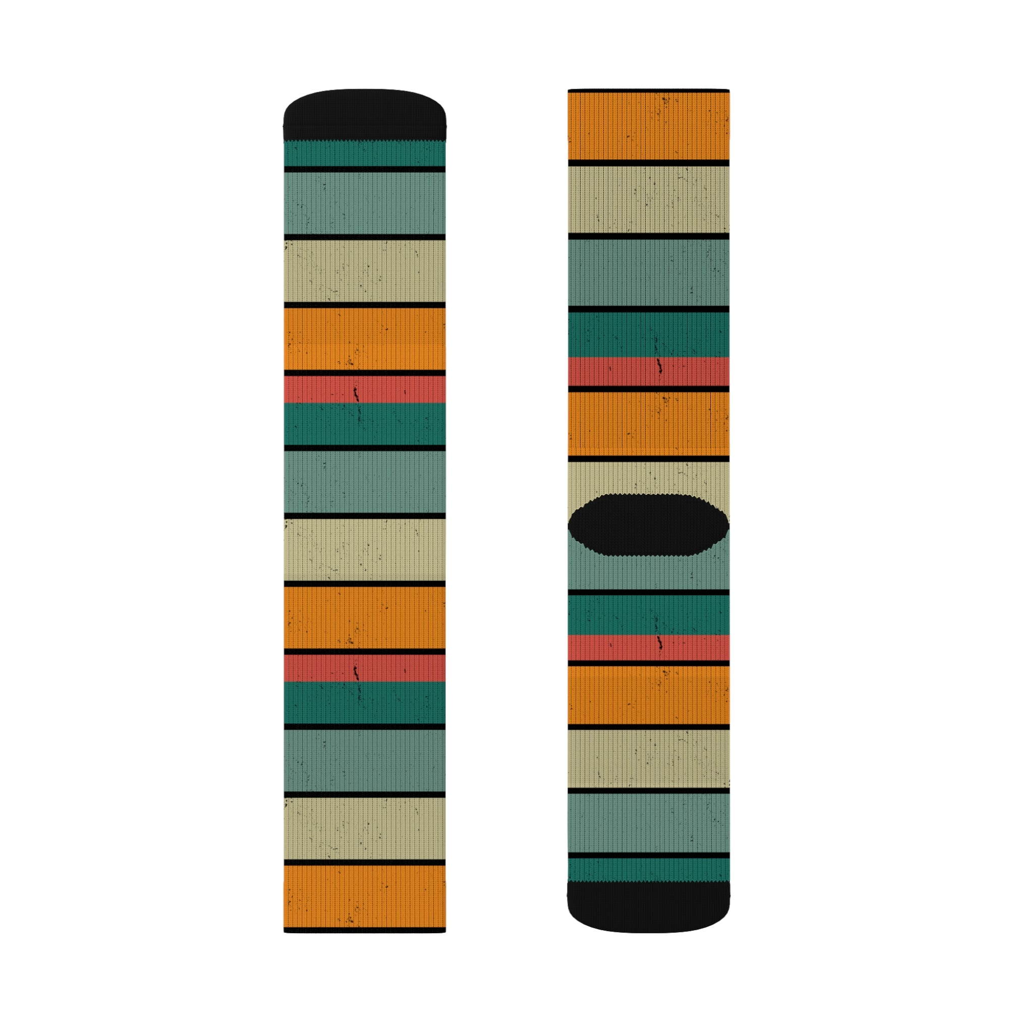 Colorful Retro Classic Striped Socks, Cute Athletic Crew socks, Patterned Socks Warm Crew Socks, Socks for everyday wear