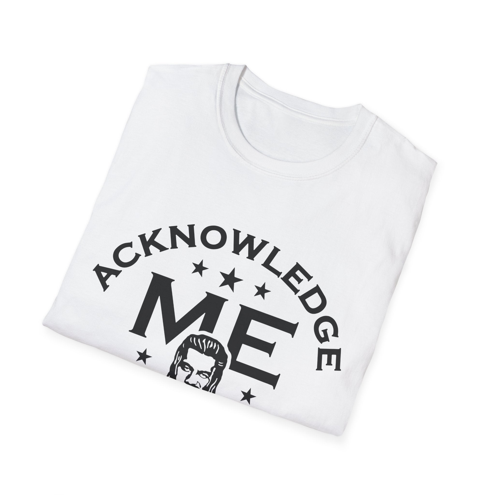 Roman Reigns Unisex Softstyle T-Shirt, Acknowledge Me Wrestling Fan Shirt, Gift, Wrestling Apparel, Roman Reigns Fan Tee