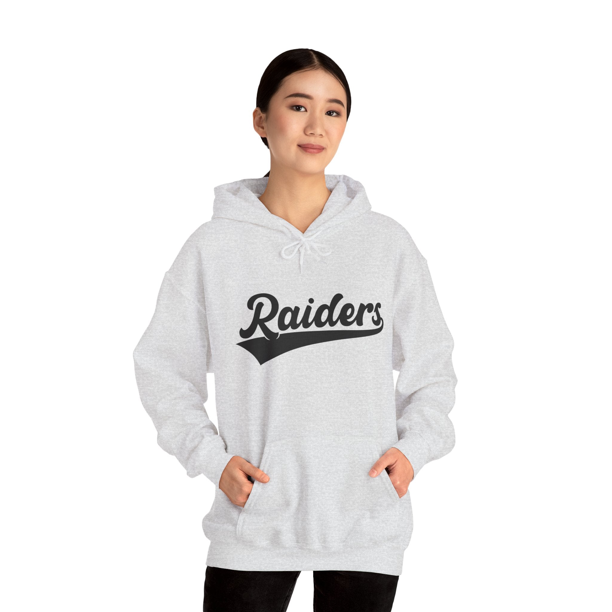 Pure Black Raiders Hoodie - Legendary Fanwear, Football Raiders Hoodie, Bold and Dominant, Ultimate Game-Day Gear, Football