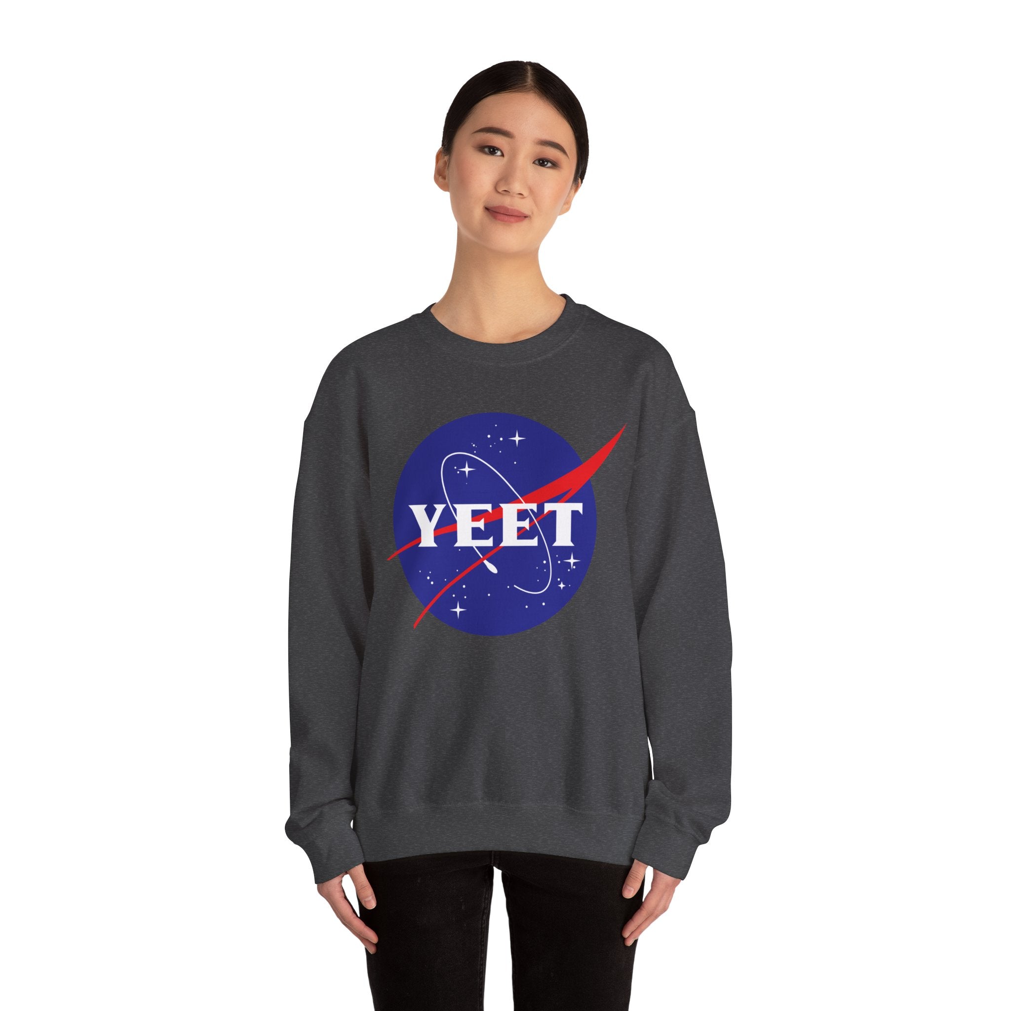 Yeet Nasa Sweatshirt Design, Sports Sweatshirt, Wrestling Fan Unisex Sweatshirt - Gift for Him or Her, Casual Outwear, Heavy Blend Crewneck Sweatshirt