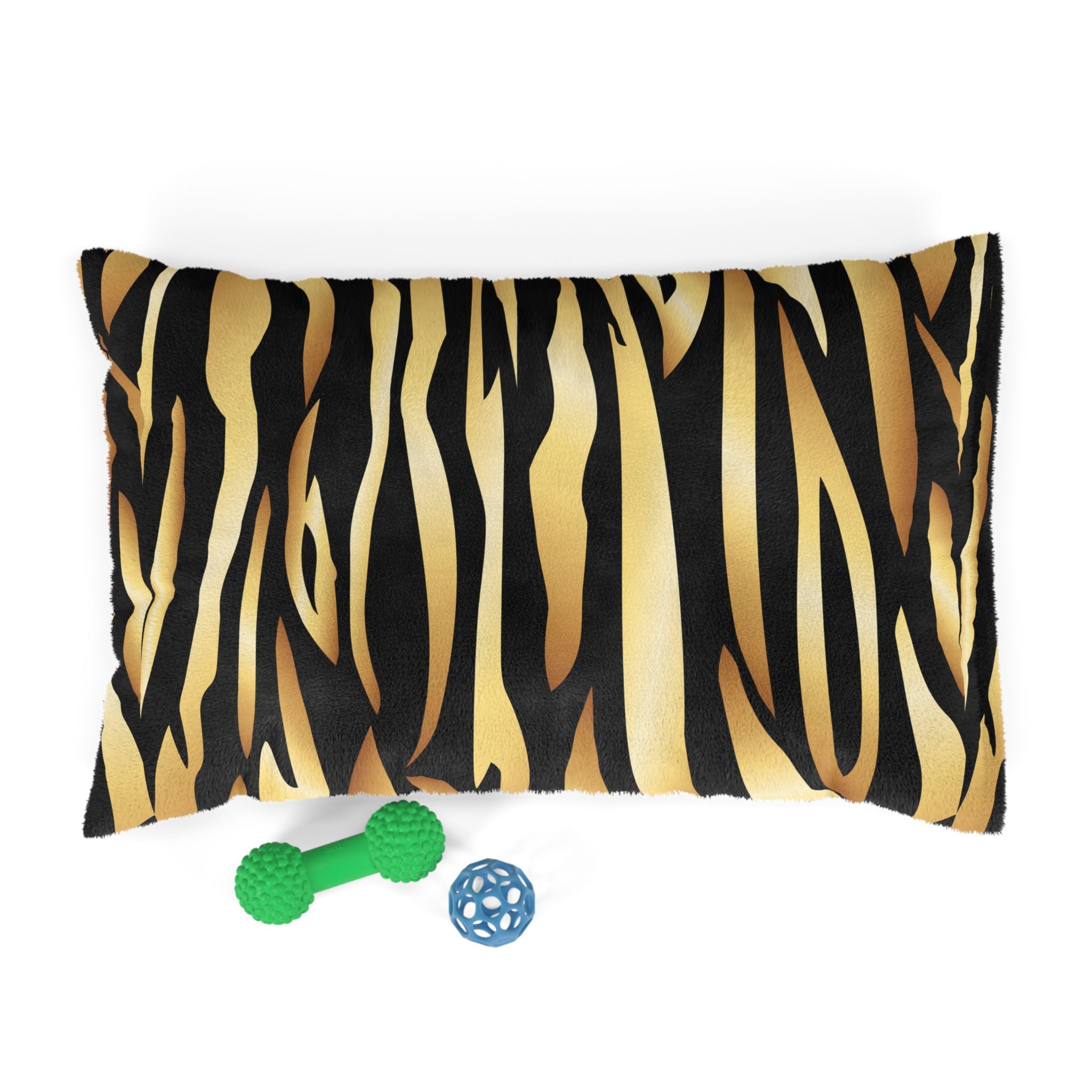 Black Gold Tiger Skin Pet Bed - Cat and Dog Bed, Anti-Anxiety Small Dog Bed, Calming Dog Bed for Puppy, Cozy Cat Bed, Fluffy Dog Beds for Small Dogs, Washable Puppy Bed for Indoor Pets