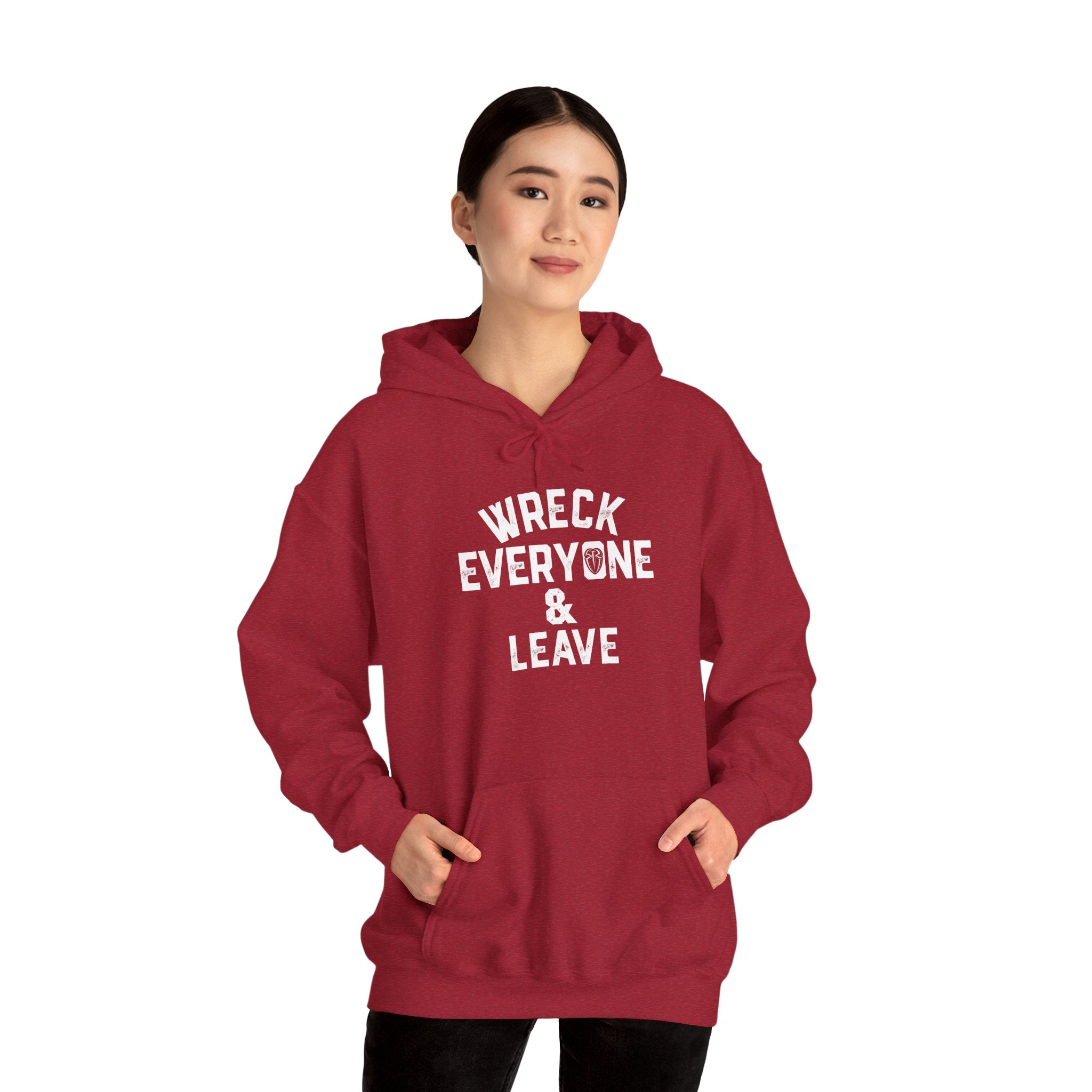 Wreck Everyone and Leave Royal Reigns Hoodies, Pro Wrestling Apparel, Heavy Blend Hoodie, Sports Fan Gift, Graphic Pullover