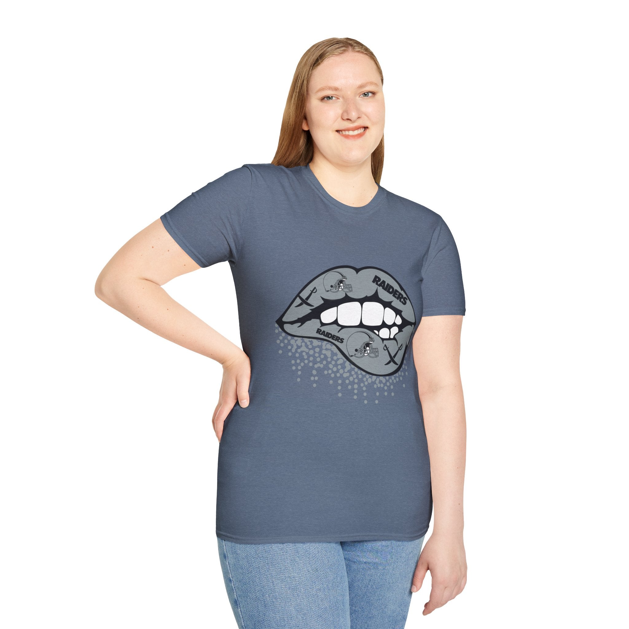 Lip Bite Raiders Unisex T-Shirt -Vintage Inspired Tee, Classic Shirt, Football Fan Shirt, Team Sports Top, Soft Cotton Jersey