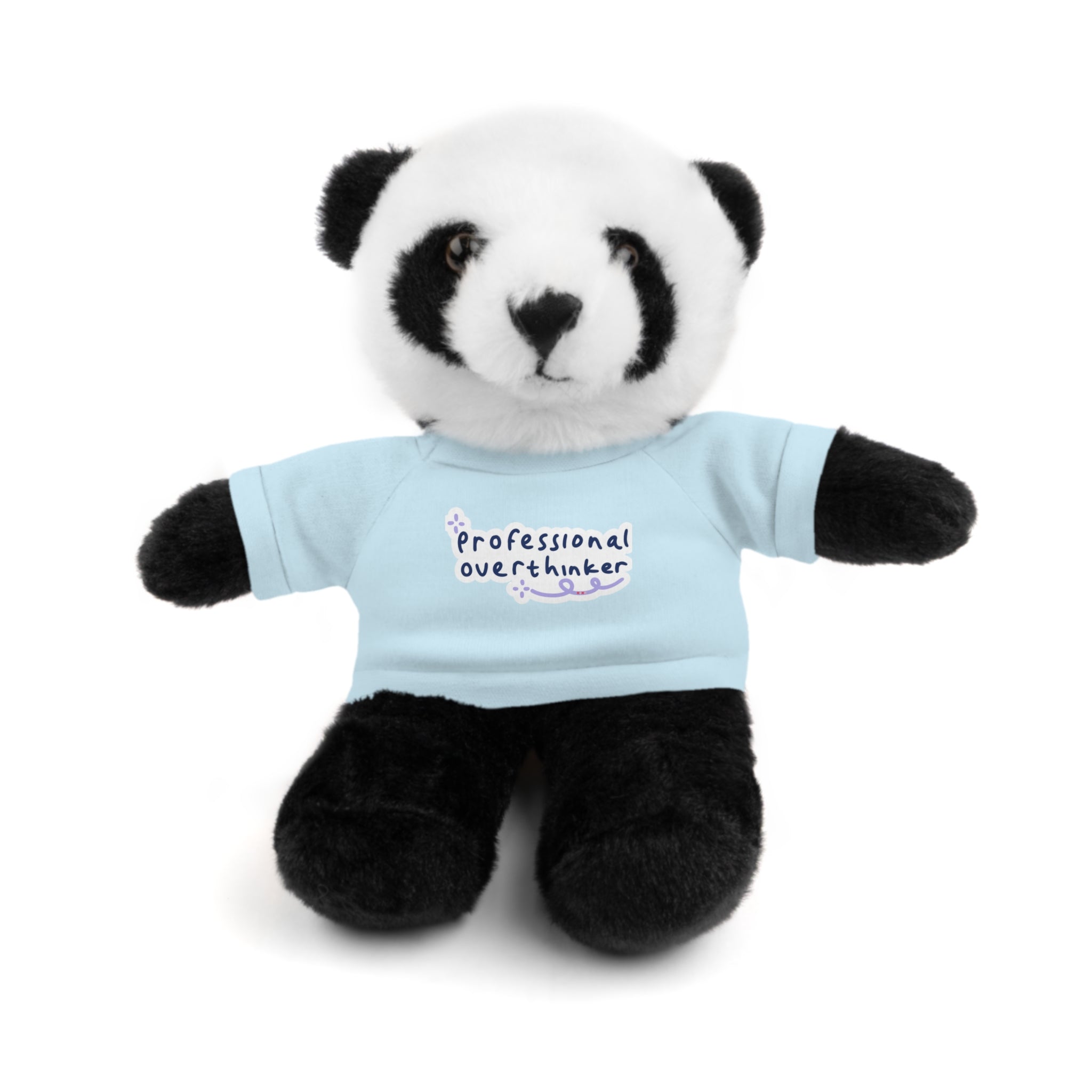 Bunny Plushy, Funny Professional Overthinker, Stuffed Animals Shirt Printed, Suitable for Soft Valentine's Day Gift