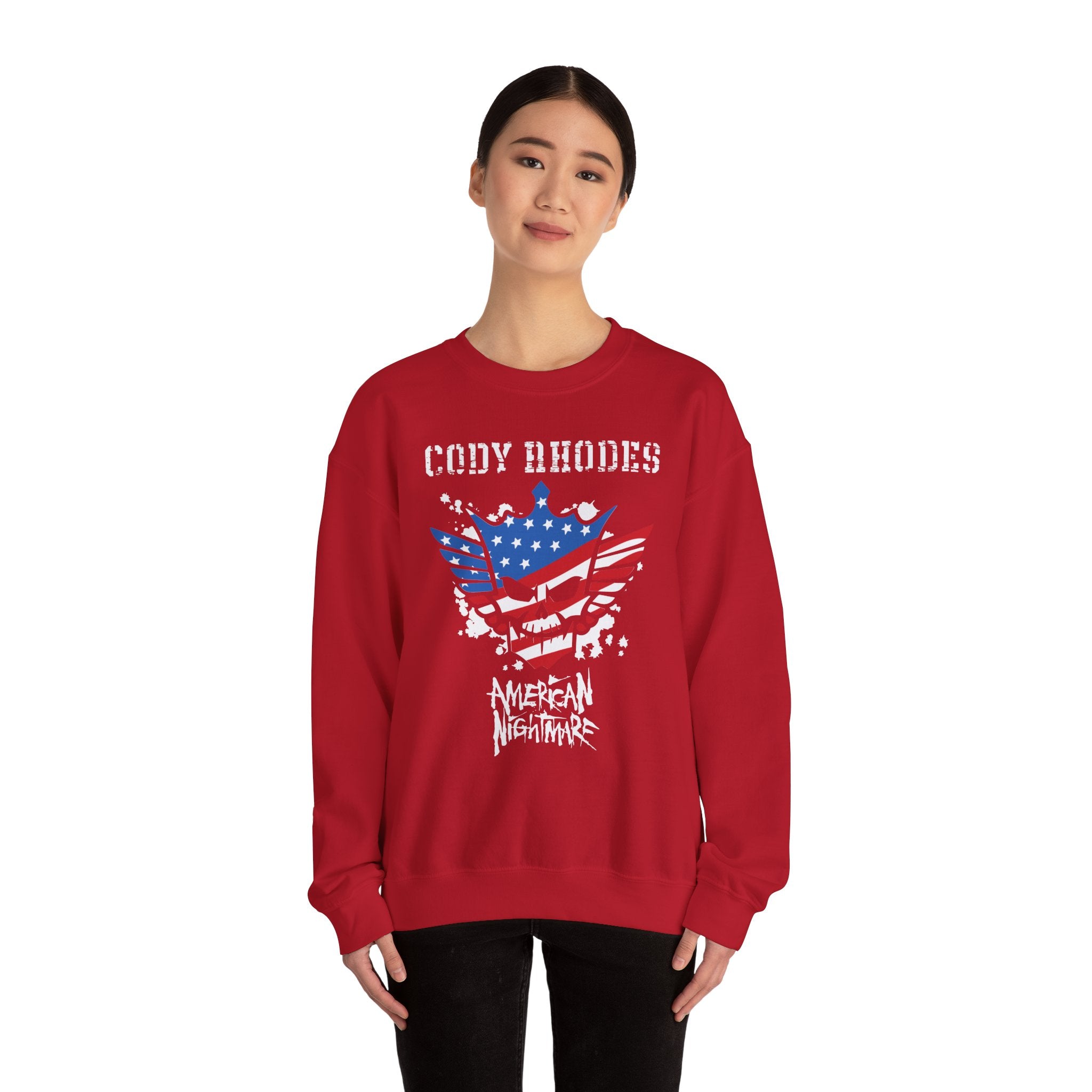 Cody Rhodes American Nightmare, Wrestling Fan Unisex Sweatshirt - Gift for Him or Her, Casual Outwear, Graphic Design, Heavy Blend Sweatshirt