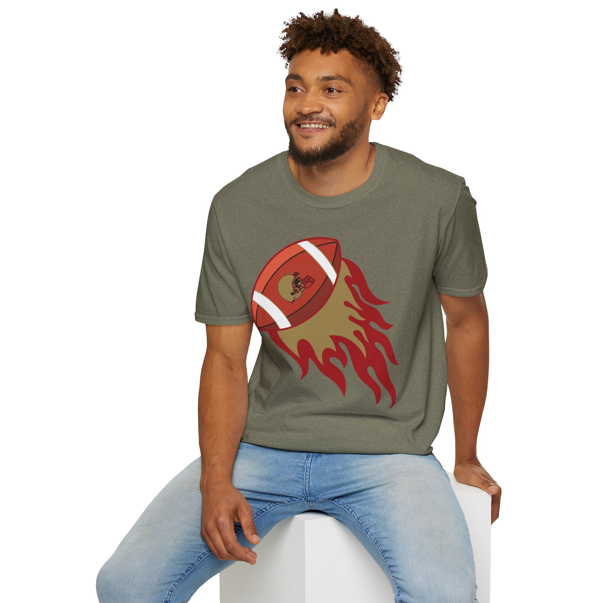 SF Football on Flare , San Francisco Shirt, Unique Fan Apparel, Football Team Game Day Shirt, Sporty Men's Women's Clothing