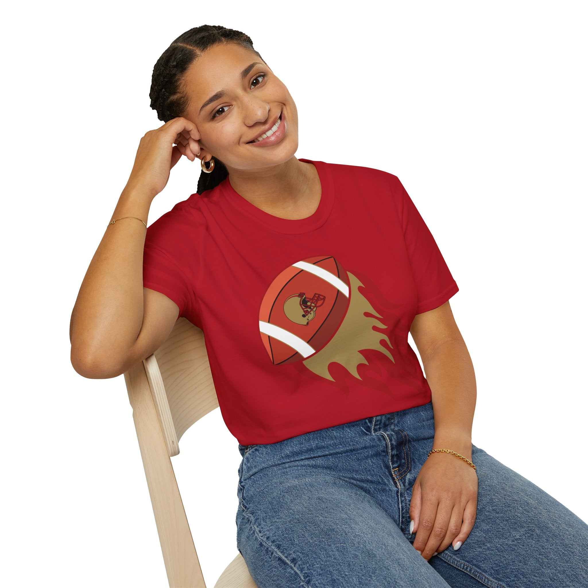 SF Football on Flare , San Francisco Shirt, Unique Fan Apparel, Football Team Game Day Shirt, Sporty Men's Women's Clothing