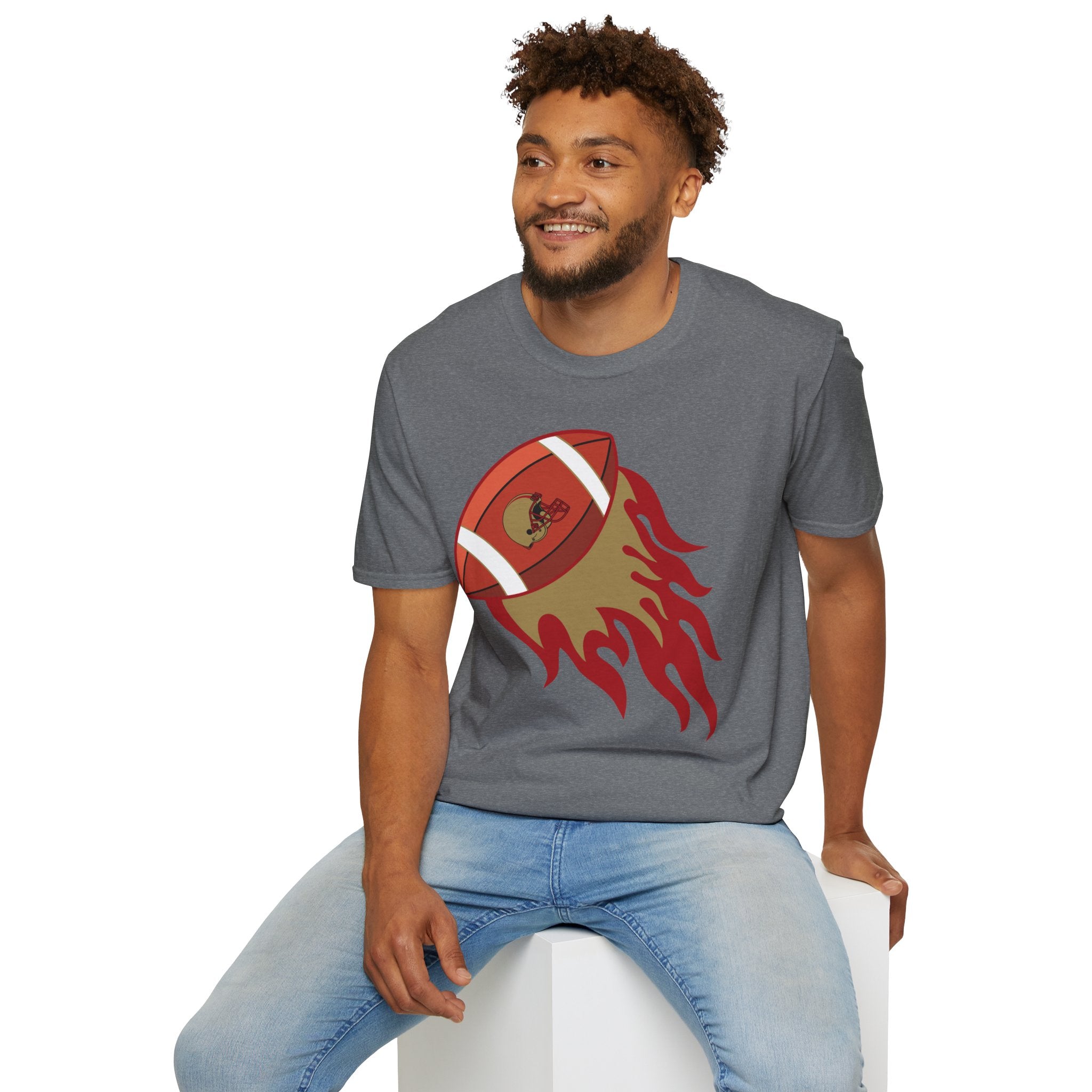 SF Football on Flare , San Francisco Shirt, Unique Fan Apparel, Football Team Game Day Shirt, Sporty Men's Women's Clothing
