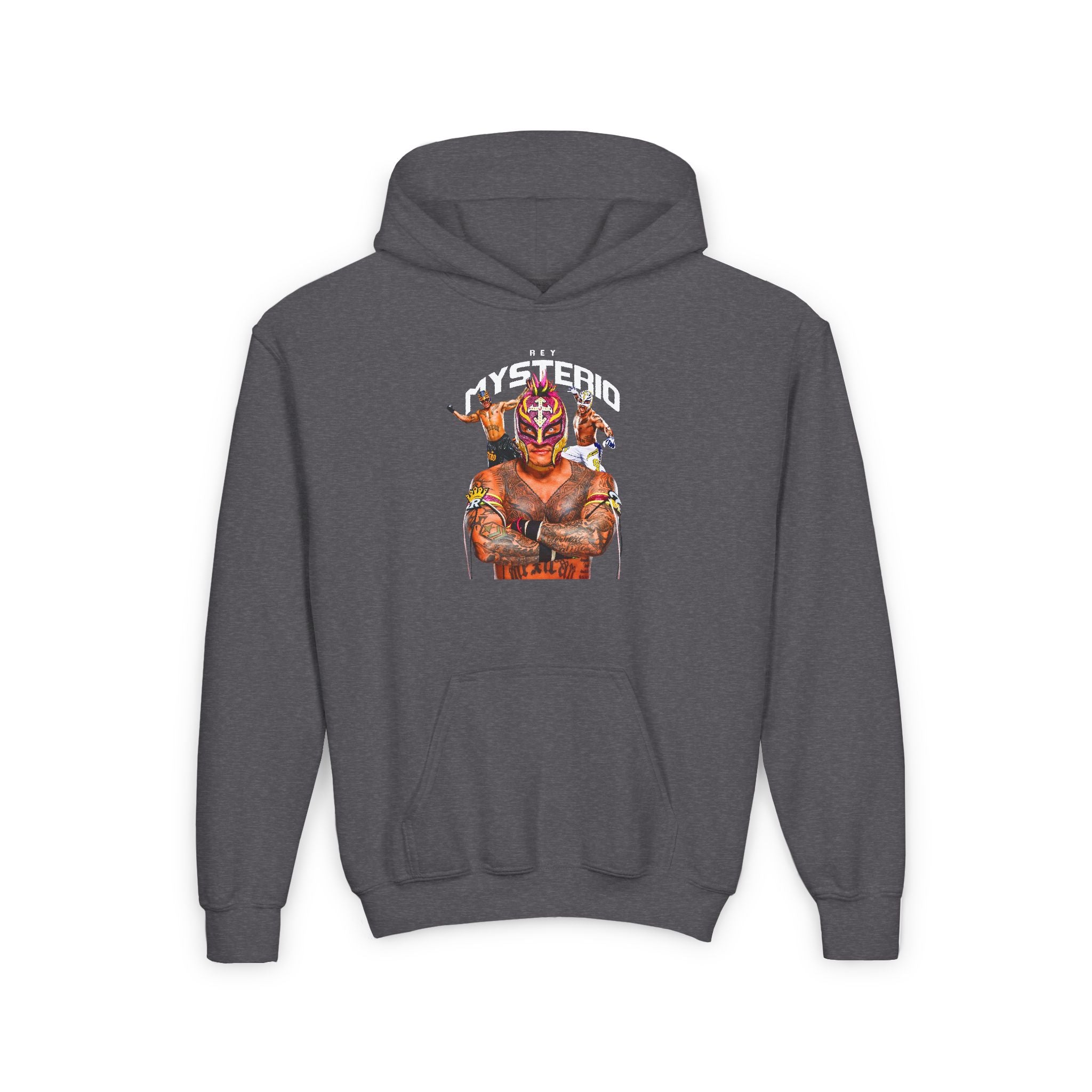 Rey Mysterio Graphic Design, Sports Fan Kids Hoodies - Youth Heavy Blend Hooded Sweatshirt, Unisex Wrestling Fan Hoodies, Gift for Her-Him, Casual Outwear