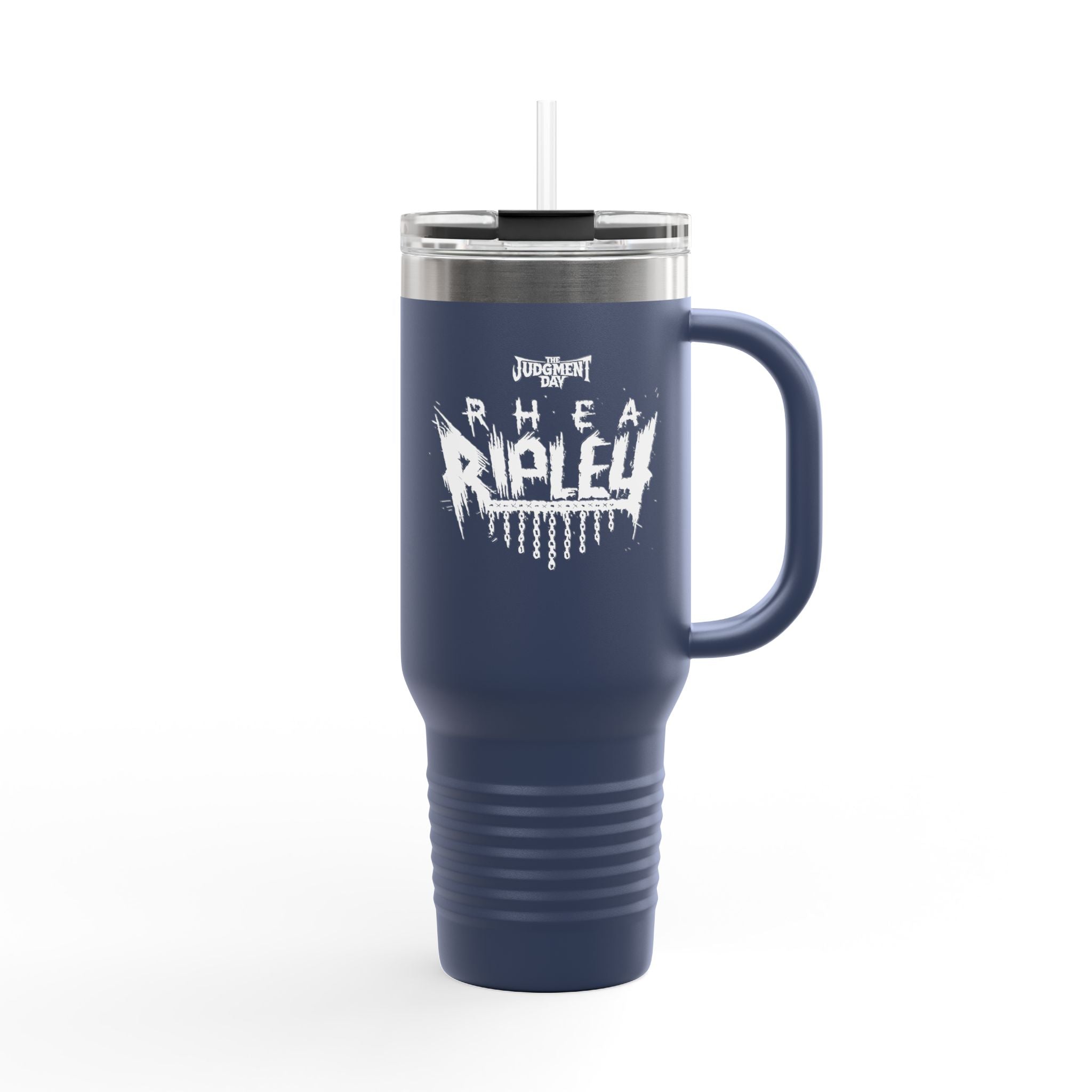 "The Judgement Day" Rhea Ripley White Graphic Design, Insulated Travel Mug, Gift for Her Gift for Him - 40oz, Gift for Her, Gift for Him