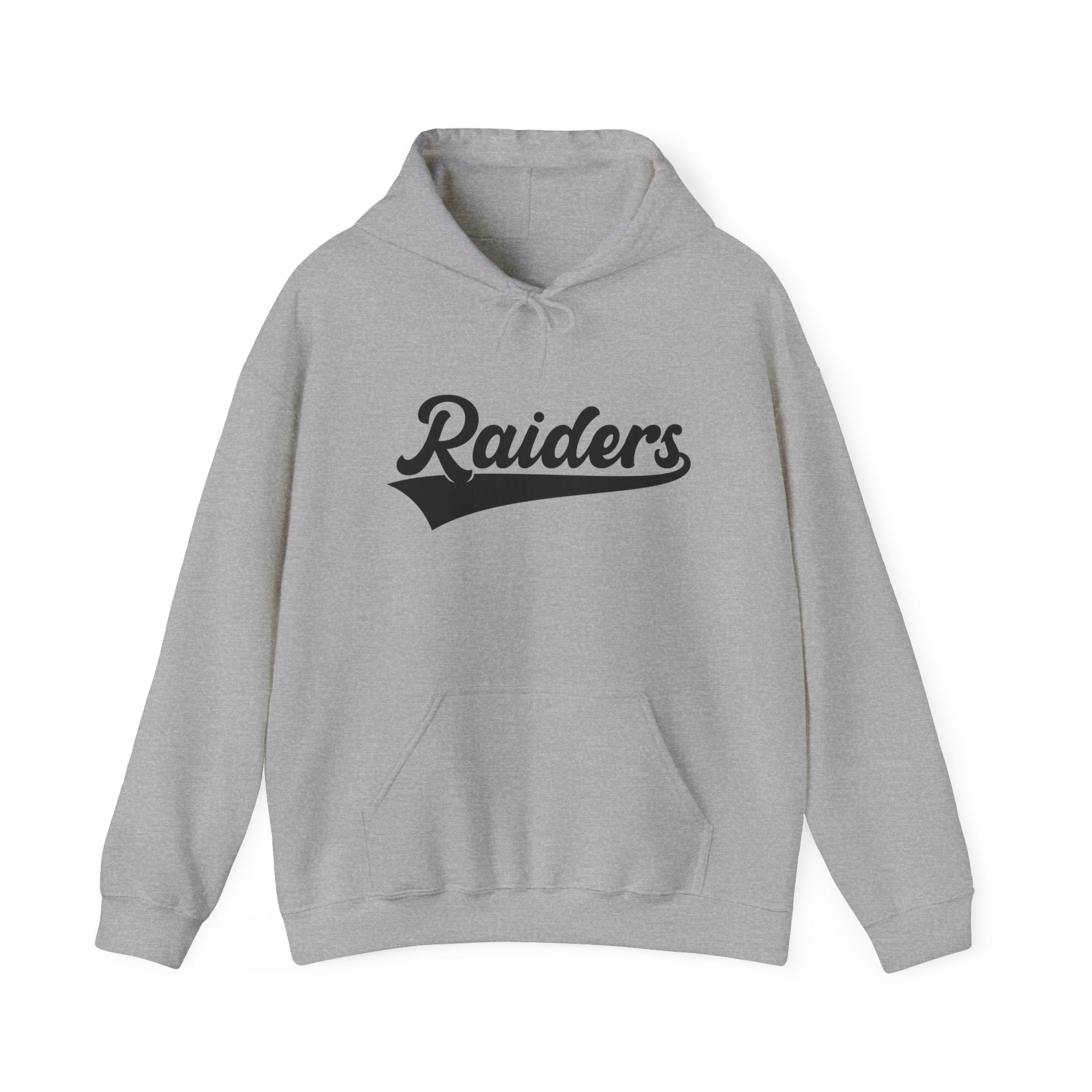 Pure Black Raiders Hoodie - Legendary Fanwear, Football Raiders Hoodie, Bold and Dominant, Ultimate Game-Day Gear, Football