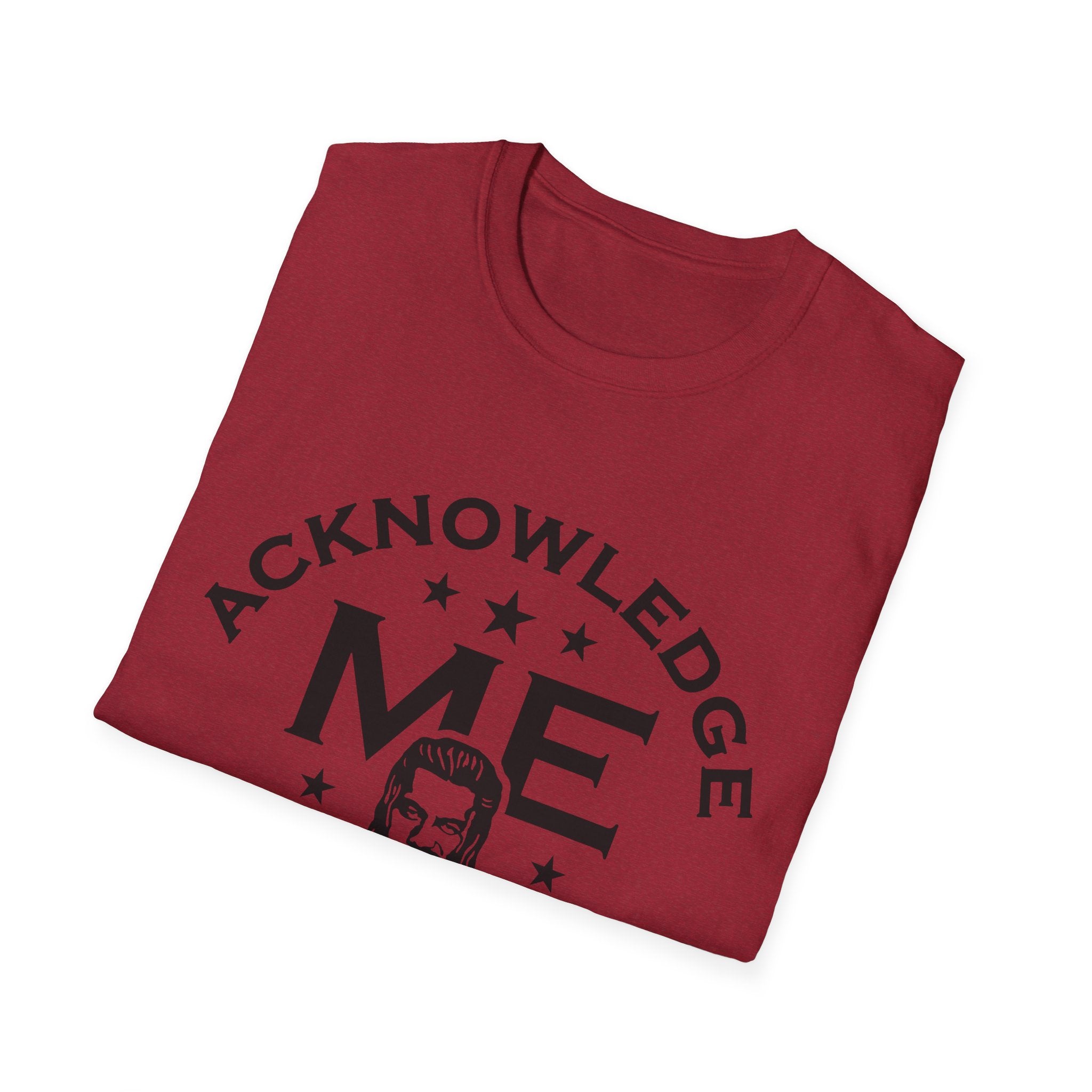 Roman Reigns Unisex Softstyle T-Shirt, Acknowledge Me Wrestling Fan Shirt, Gift, Wrestling Apparel, Roman Reigns Fan Tee