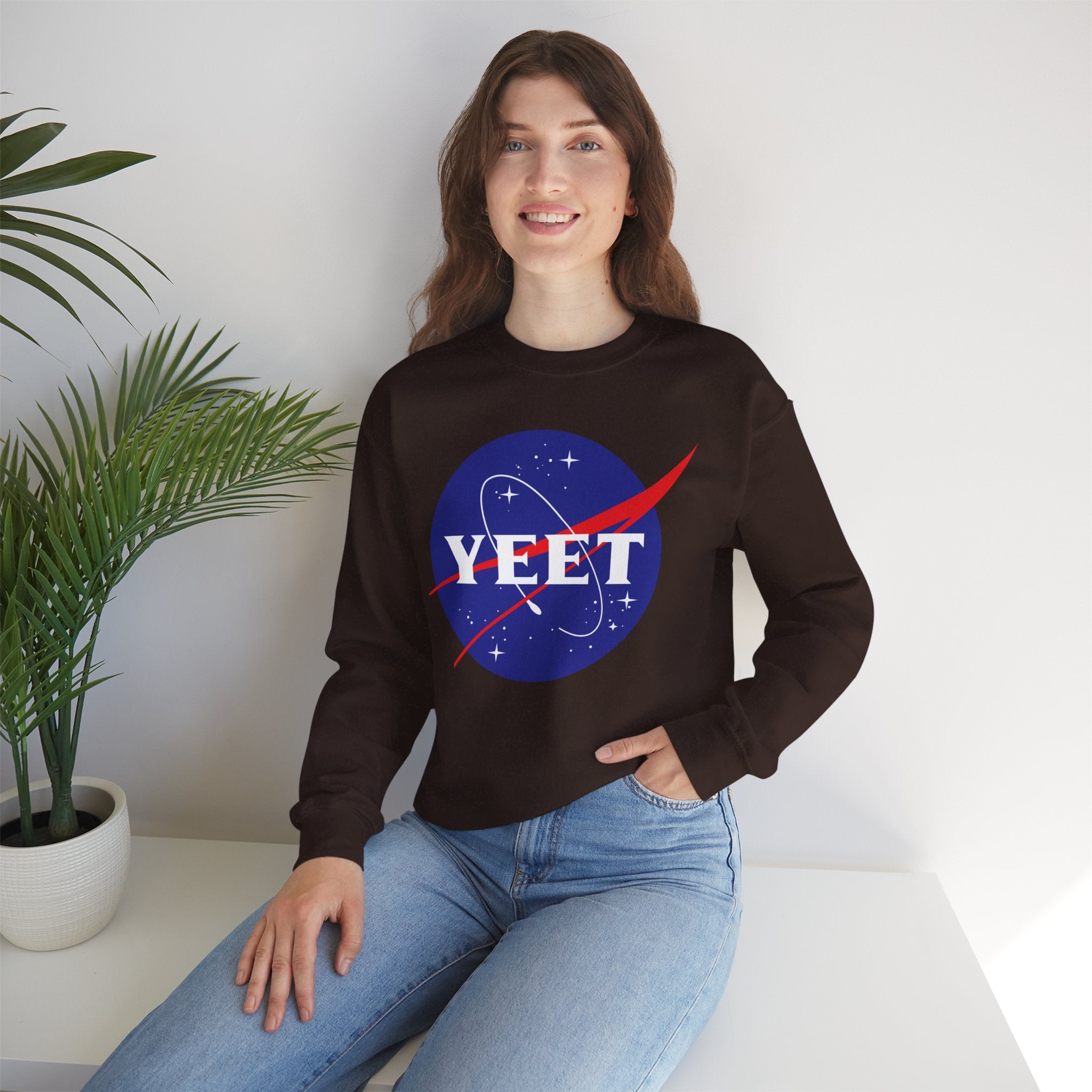Yeet Nasa Sweatshirt Design, Sports Sweatshirt, Wrestling Fan Unisex Sweatshirt - Gift for Him or Her, Casual Outwear, Heavy Blend Crewneck Sweatshirt