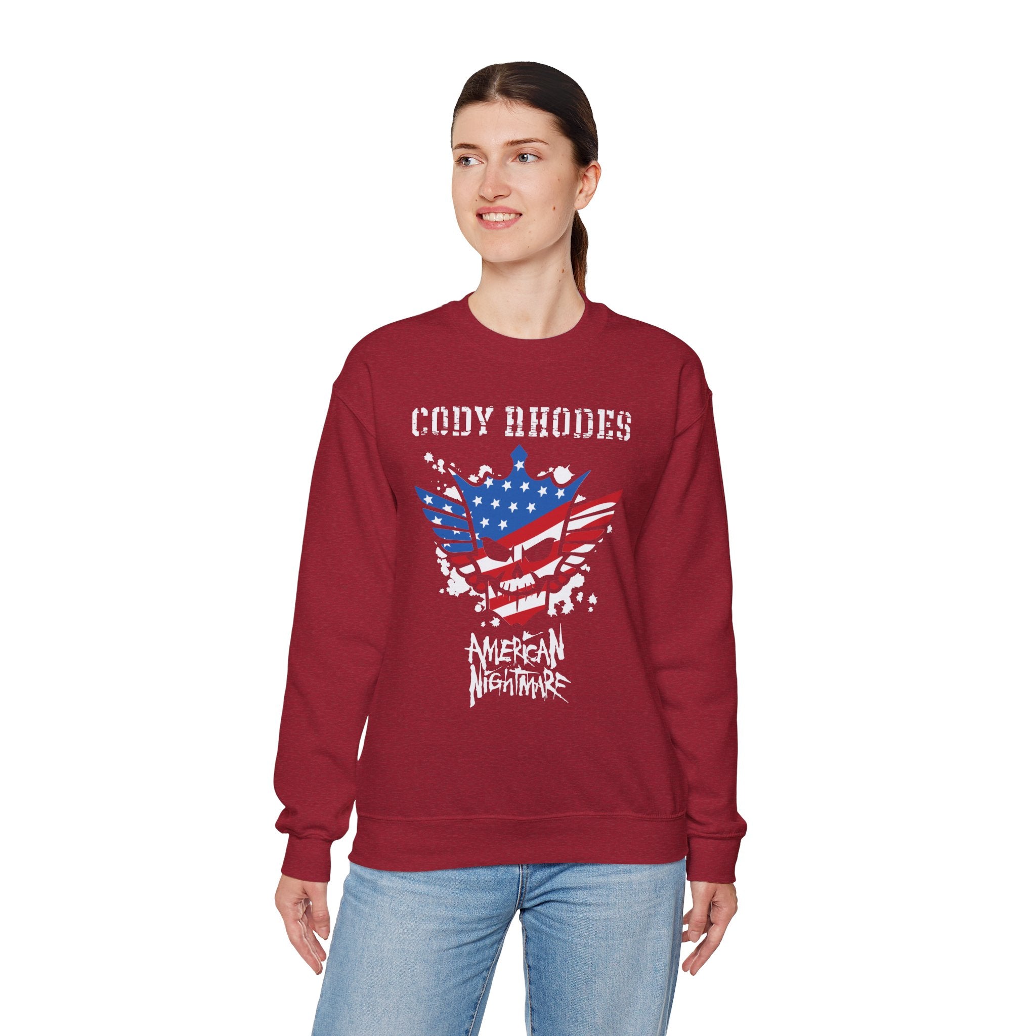 Cody Rhodes American Nightmare, Wrestling Fan Unisex Sweatshirt - Gift for Him or Her, Casual Outwear, Graphic Design, Heavy Blend Sweatshirt
