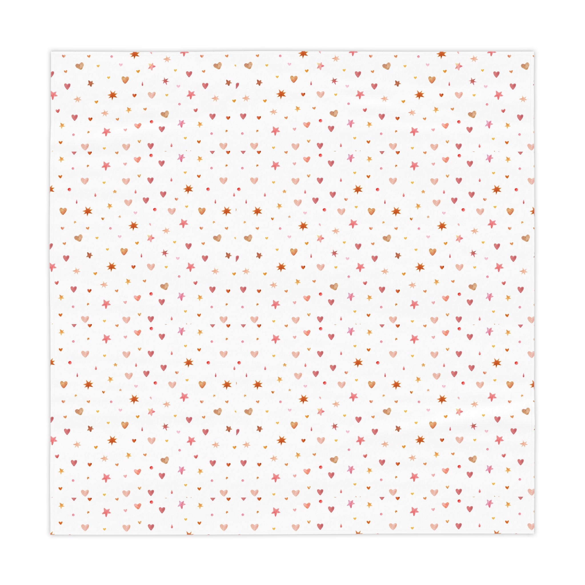 White and Hearts Valentine's Day Tablecloth, Romantic Table Cover, Washable Tablecloth for Party, Picnic, Dinner Date Decor, Valentines Day