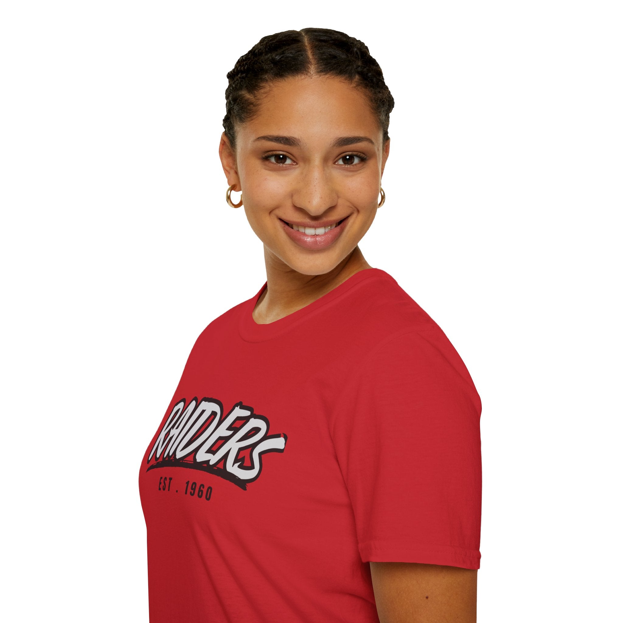Football Shirt Unisex Softstyle T-Shirt, Football Fan Tee, Team Raiders Football Gift, Sports Fan Apparel, Game Day Shirt