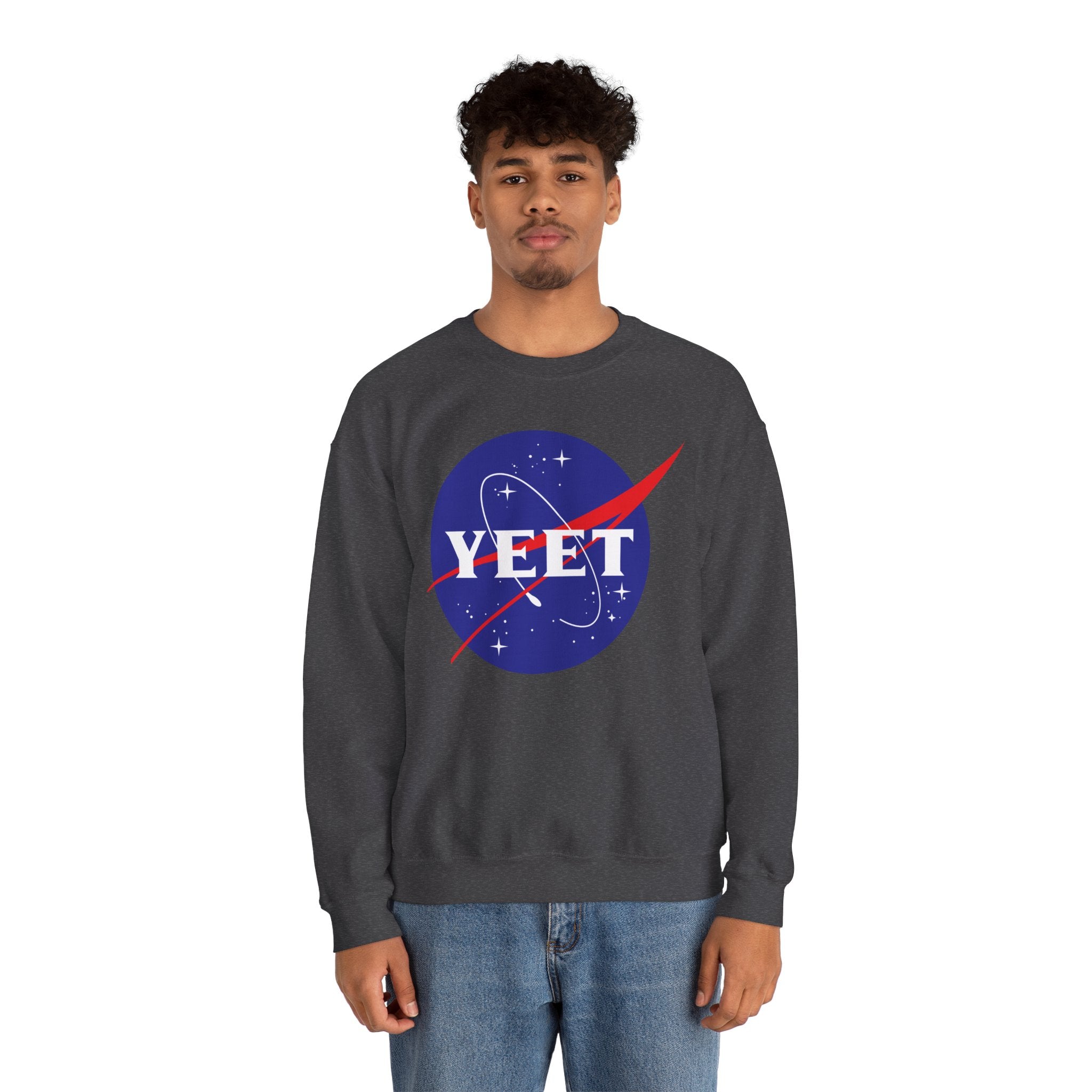 Yeet Nasa Sweatshirt Design, Sports Sweatshirt, Wrestling Fan Unisex Sweatshirt - Gift for Him or Her, Casual Outwear, Heavy Blend Crewneck Sweatshirt