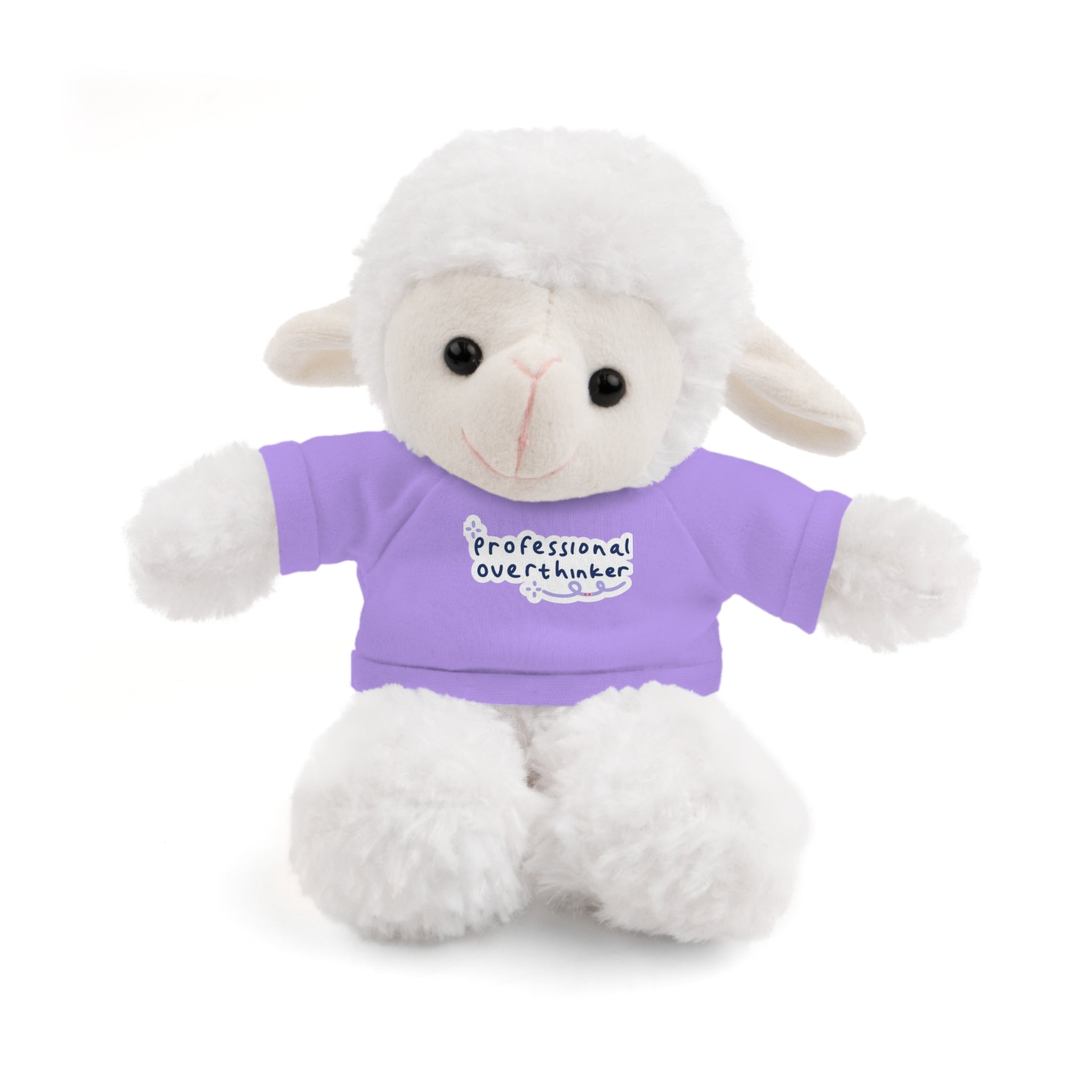 Bunny Plushy, Funny Professional Overthinker, Stuffed Animals Shirt Printed, Suitable for Soft Valentine's Day Gift