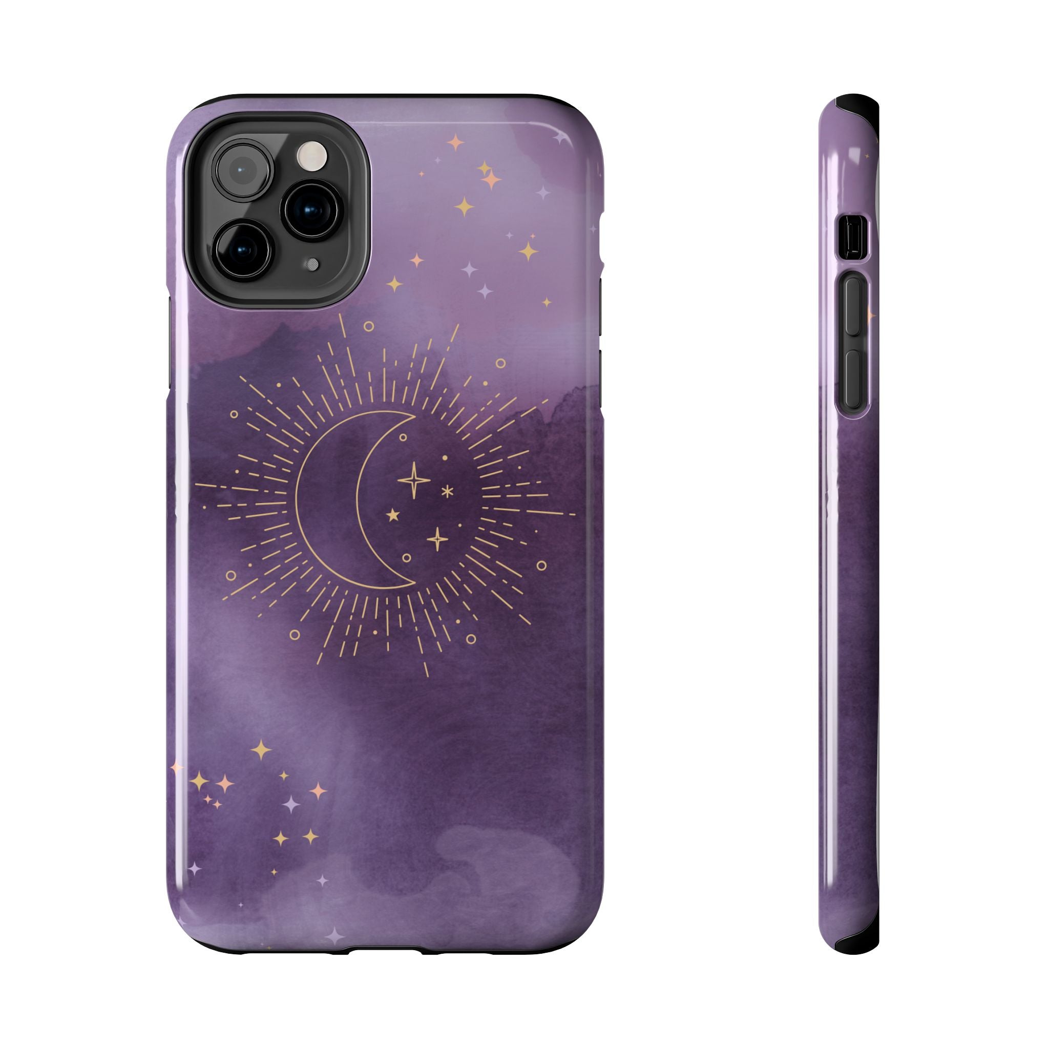 Purple Celestial Watercolor Design, Elegant Phone Cases, Stylish Phone Covers, Chic Phone Protectors, Fashionable Case for Her, Trendy Smartphone Accessories