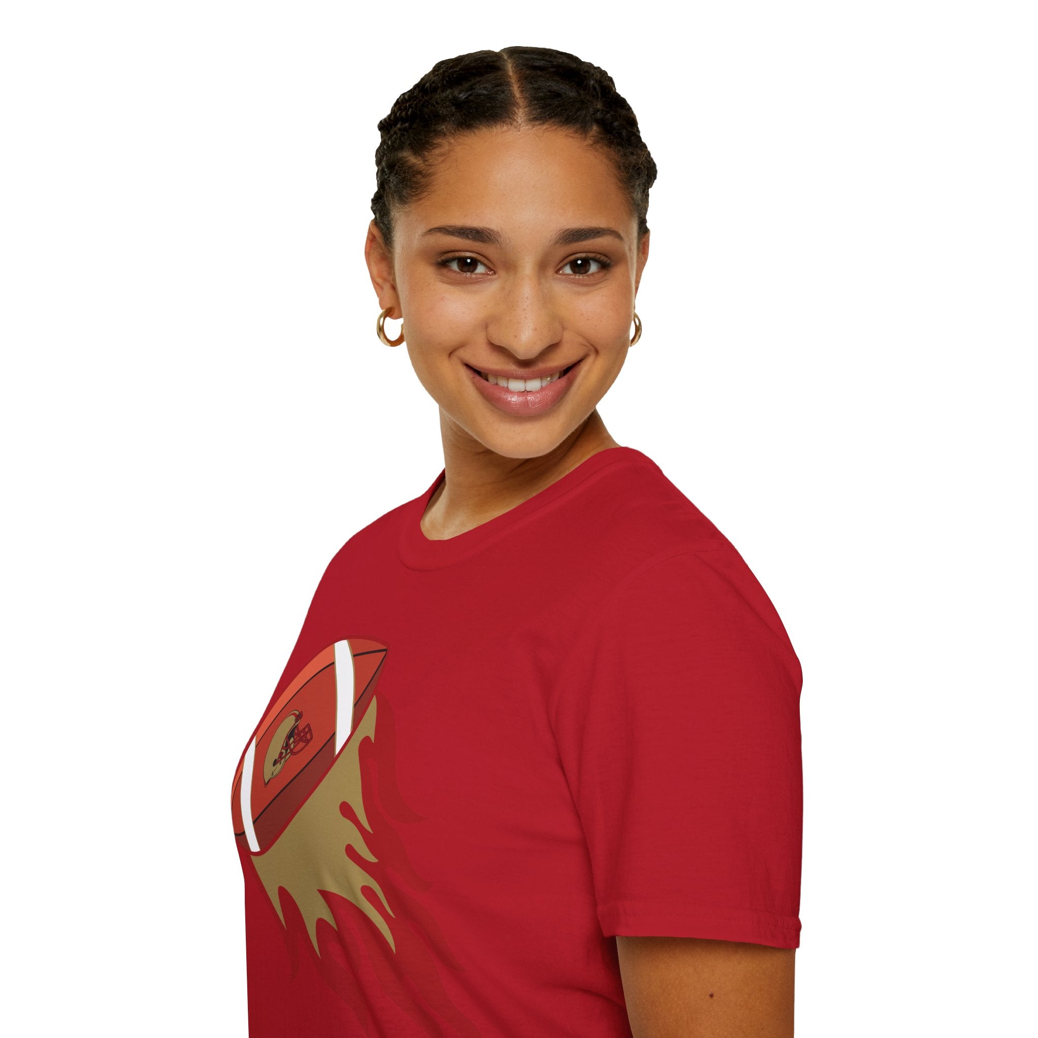 SF Football on Flare , San Francisco Shirt, Unique Fan Apparel, Football Team Game Day Shirt, Sporty Men's Women's Clothing