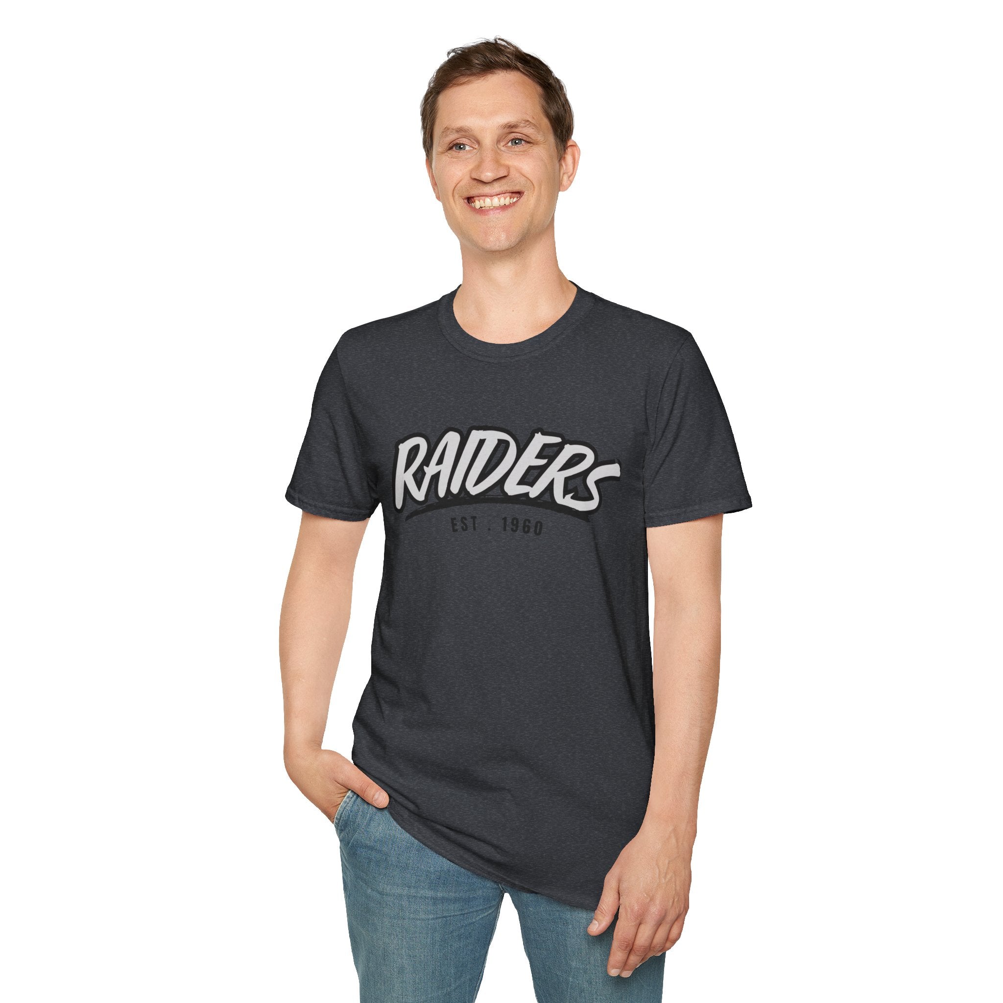 Football Shirt Unisex Softstyle T-Shirt, Football Fan Tee, Team Raiders Football Gift, Sports Fan Apparel, Game Day Shirt