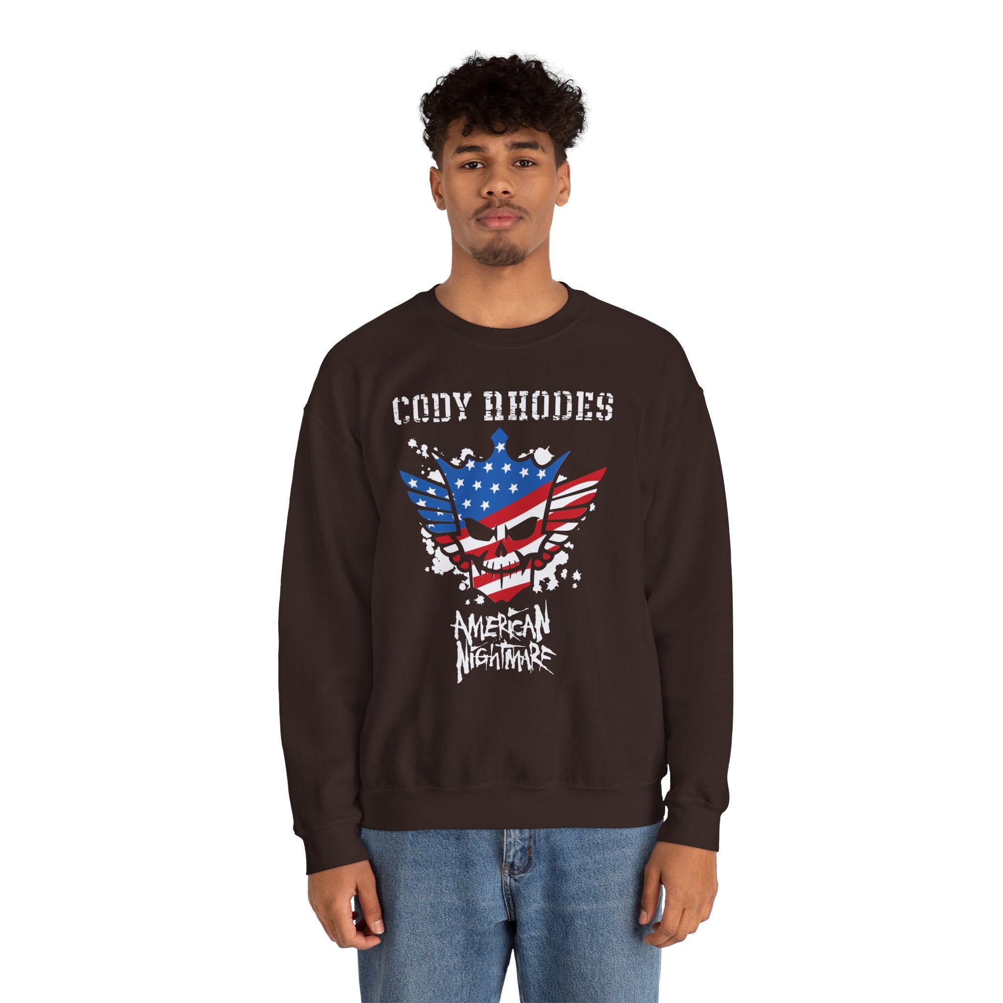 Cody Rhodes American Nightmare, Wrestling Fan Unisex Sweatshirt - Gift for Him or Her, Casual Outwear, Graphic Design, Heavy Blend Sweatshirt