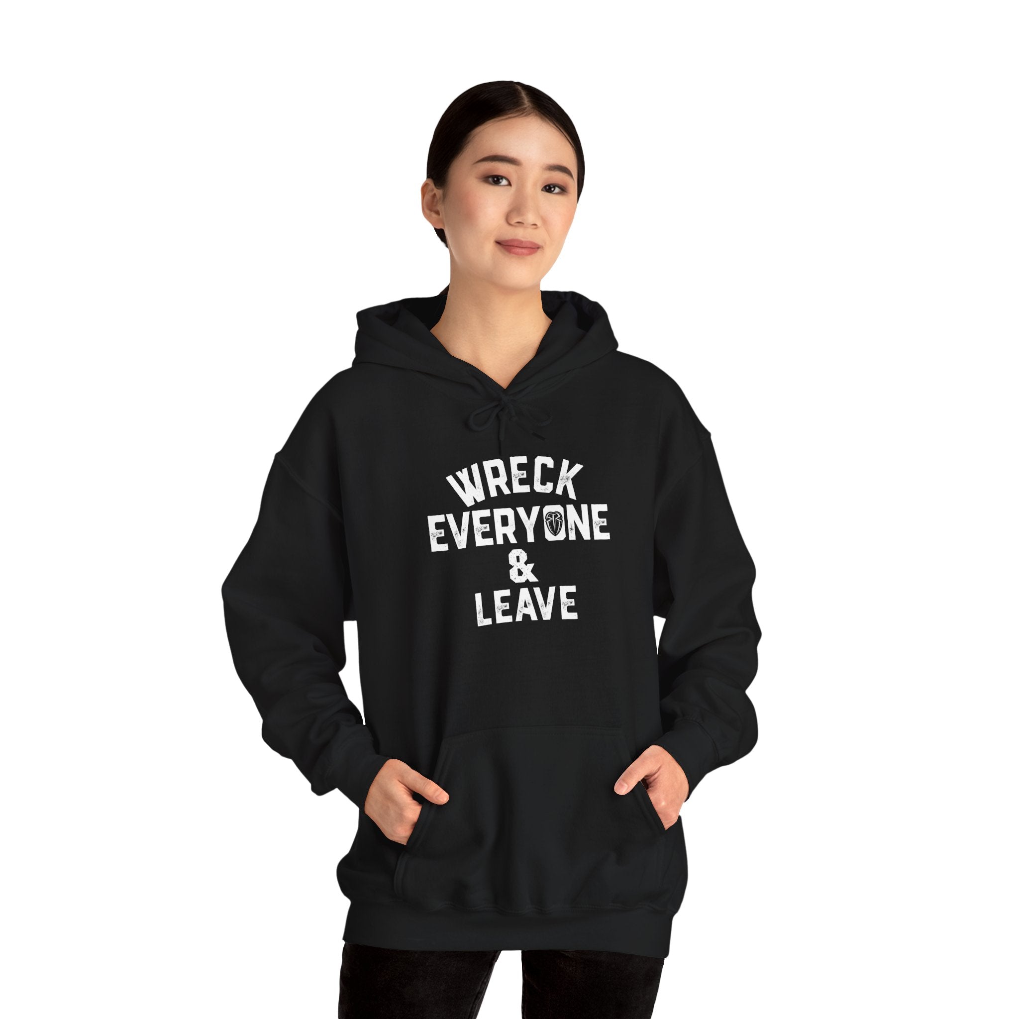 Wreck Everyone and Leave Royal Reigns Hoodies, Pro Wrestling Apparel, Heavy Blend Hoodie, Sports Fan Gift, Graphic Pullover