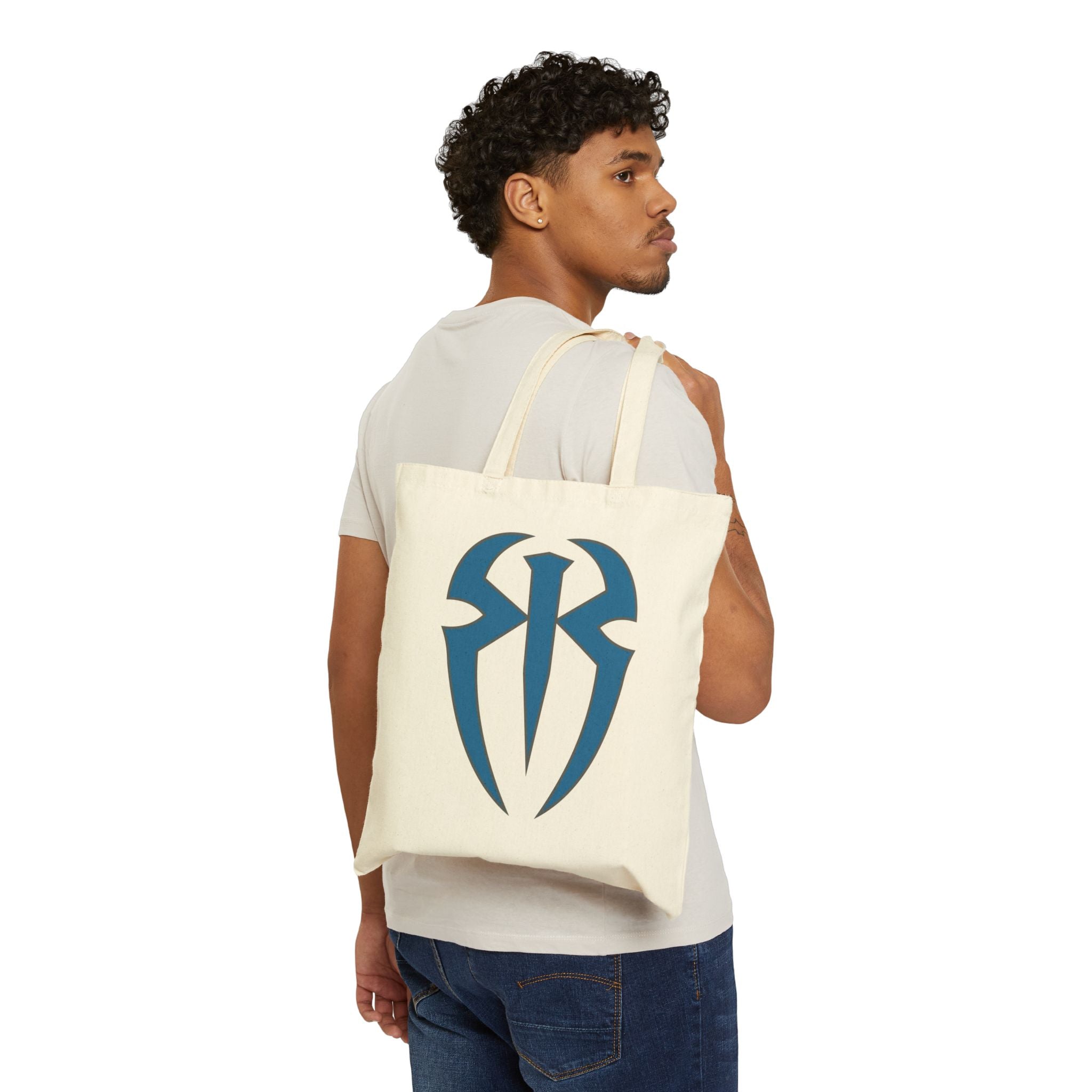 Roman Reigns Blue Design, Sports Fan Tote Bag, Unisex , Gift Tote Bag for Him-Her