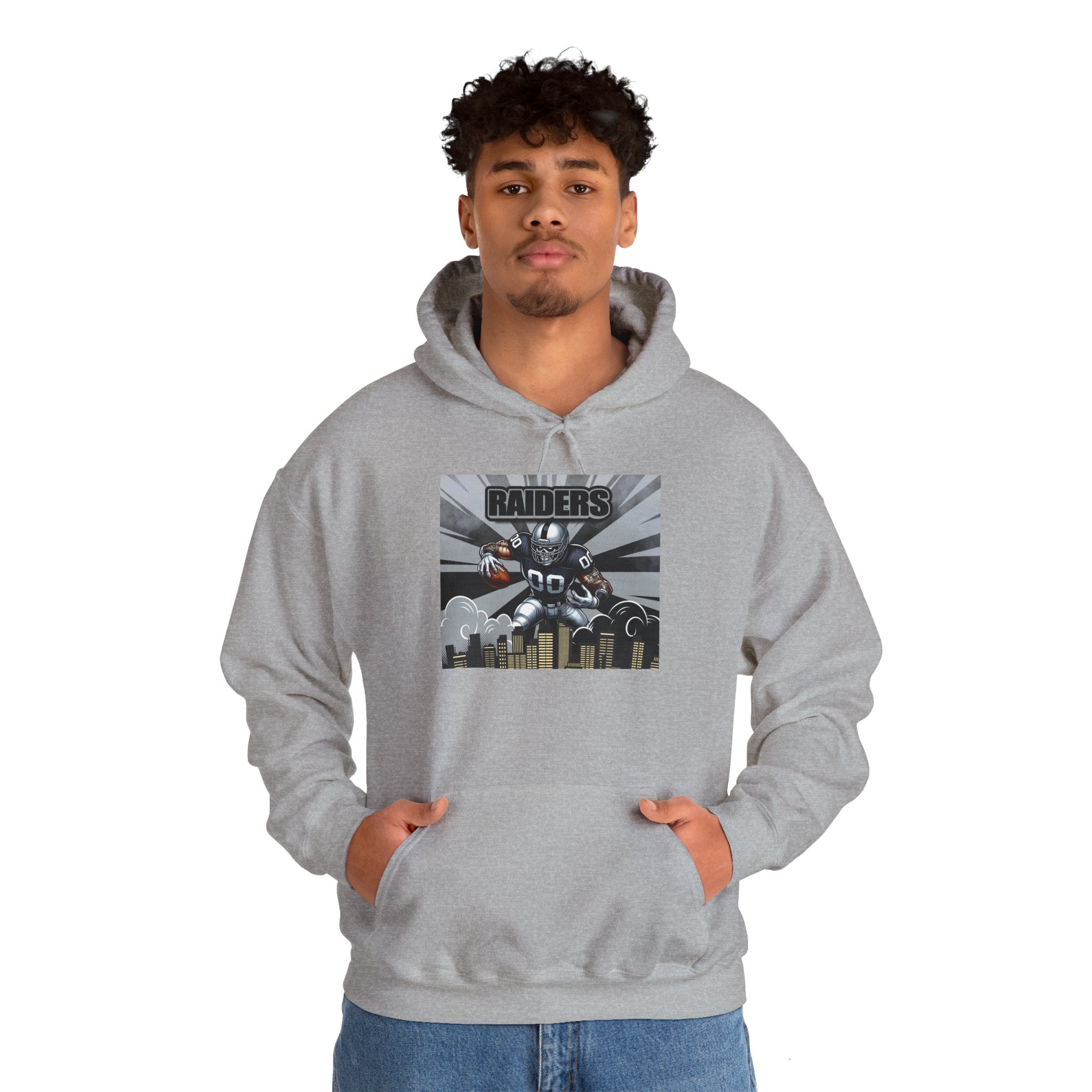 City Warrior Raiders Hoodie, Skyline Power Edition, Touchdown Raiders Hoodie, Unisex Hoodies, Raiders Football Fan Hoodie