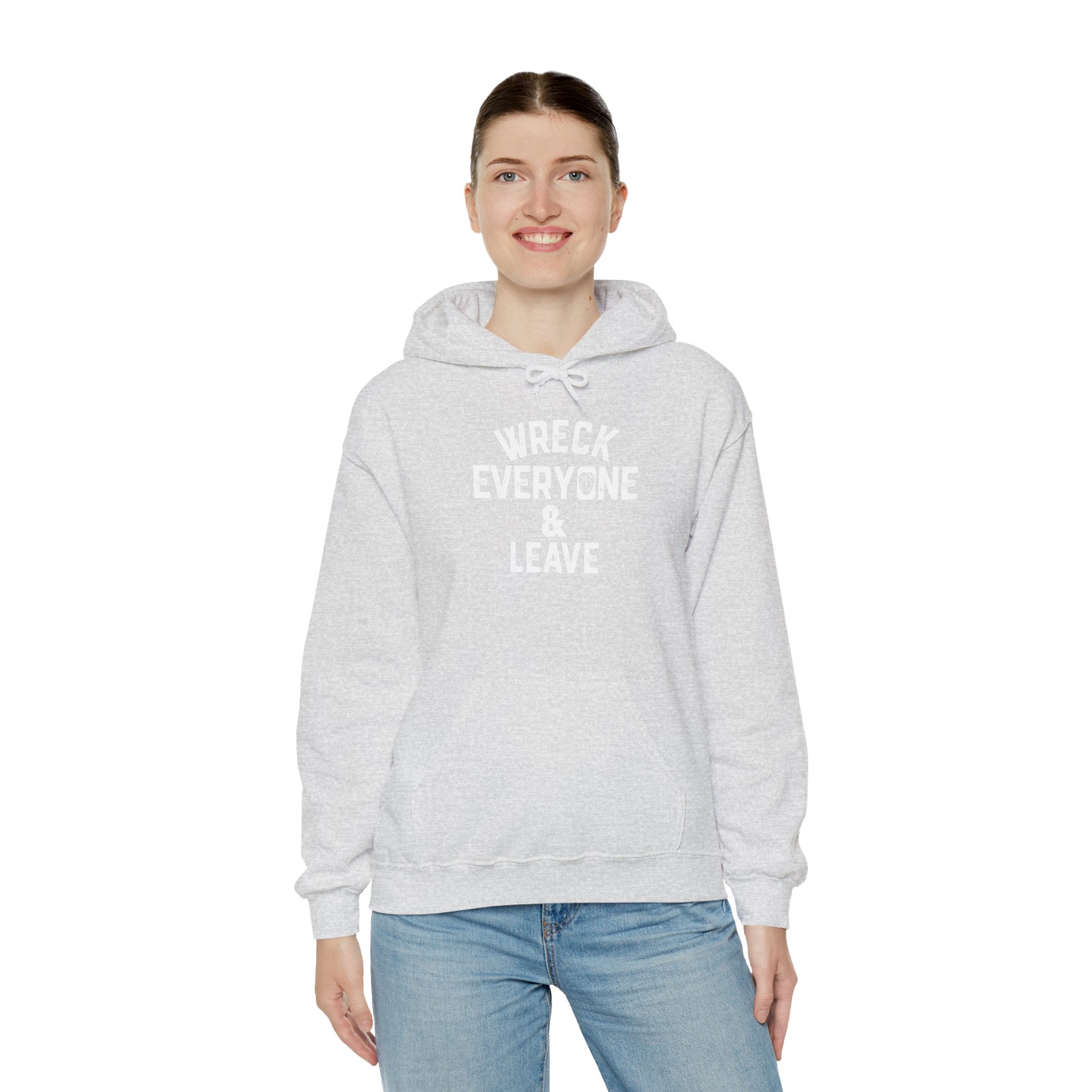 Wreck Everyone and Leave Royal Reigns Hoodies, Pro Wrestling Apparel, Heavy Blend Hoodie, Sports Fan Gift, Graphic Pullover