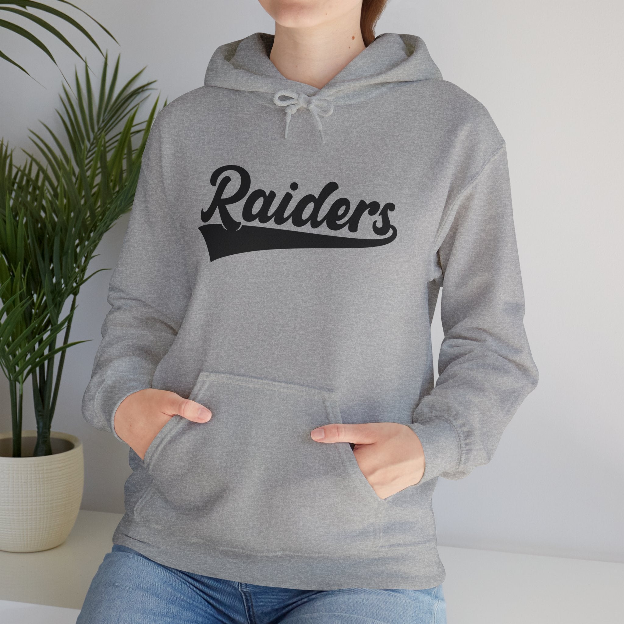 Pure Black Raiders Hoodie - Legendary Fanwear, Football Raiders Hoodie, Bold and Dominant, Ultimate Game-Day Gear, Football