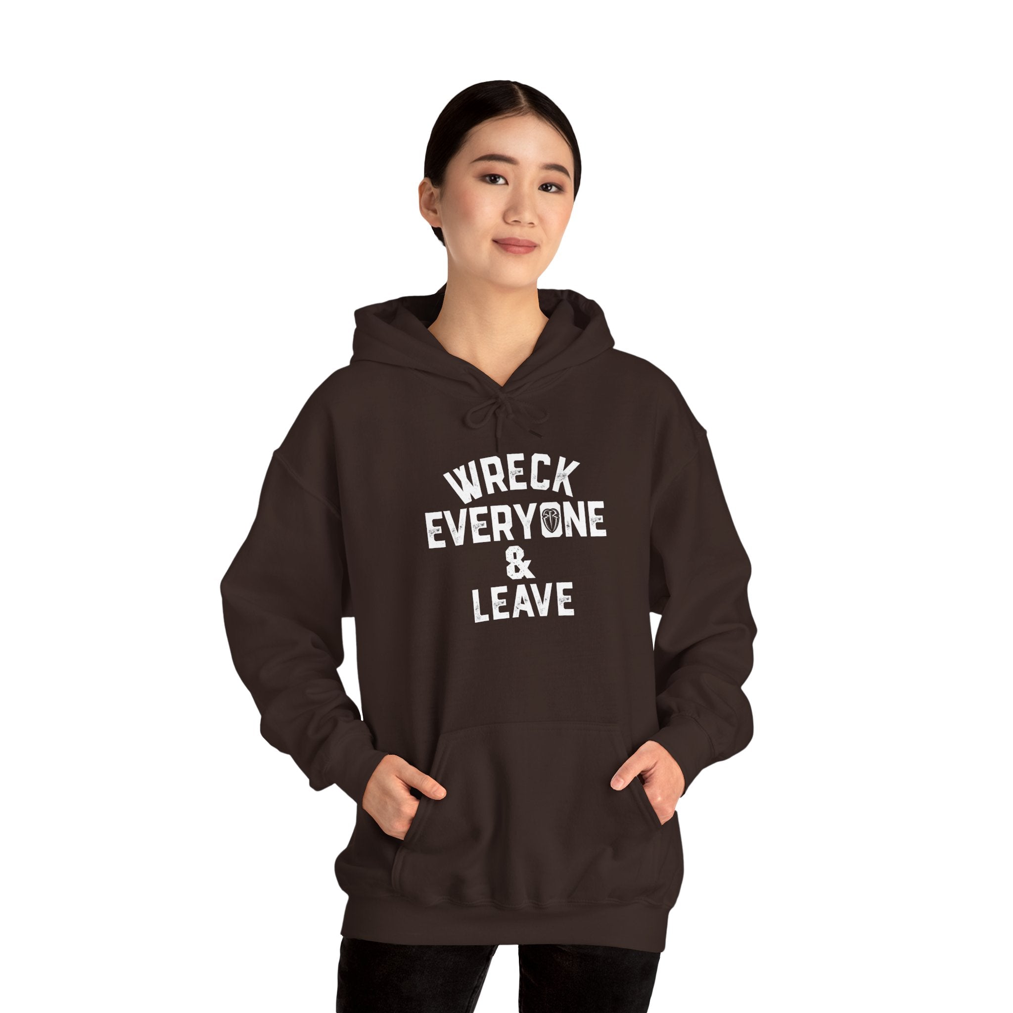 Wreck Everyone and Leave Royal Reigns Hoodies, Pro Wrestling Apparel, Heavy Blend Hoodie, Sports Fan Gift, Graphic Pullover